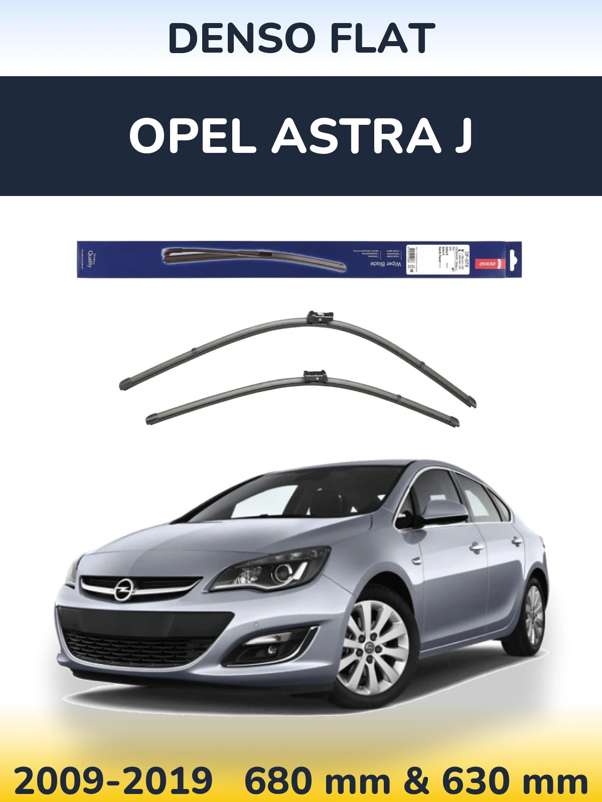 Sada předních stěračů Denso Flat 700 a 600 mm pro Opel Astra J 2009-2019