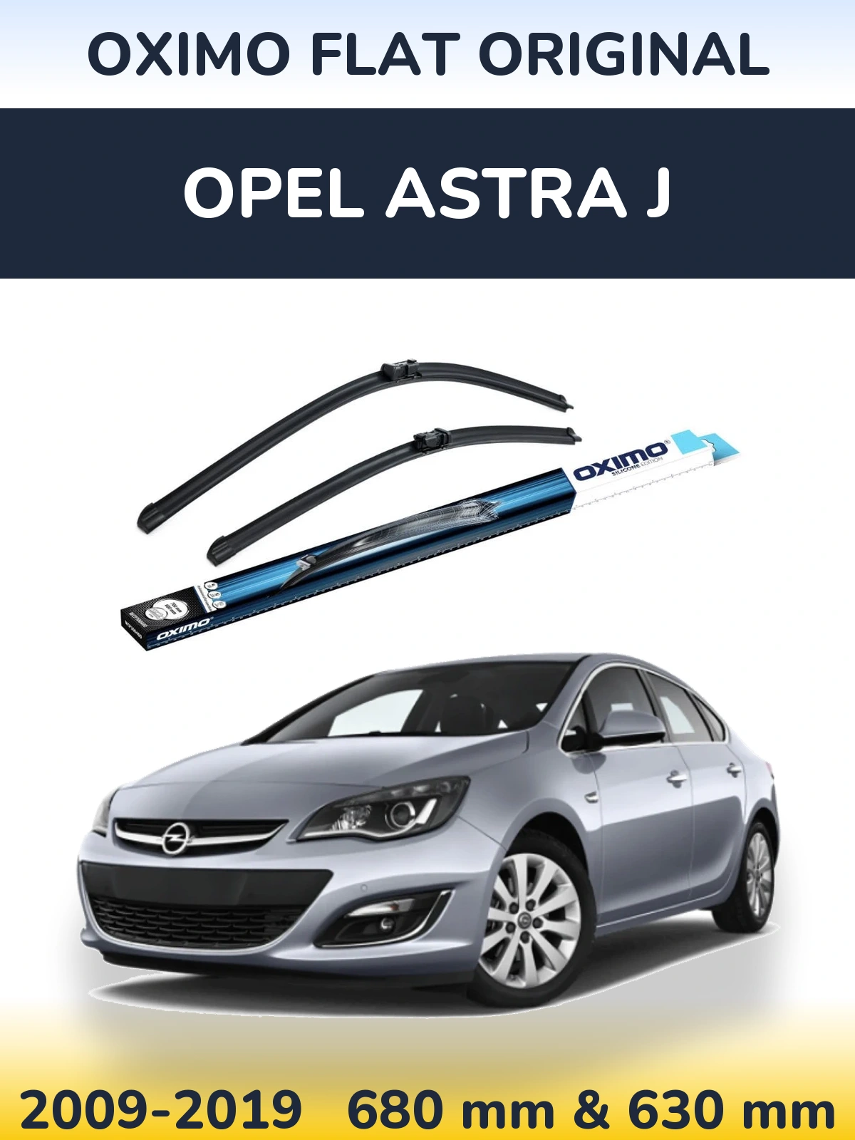 Sada předních stěračů Oximo Flat Original 680 a 630 mm pro Opel Astra J 2009-2019