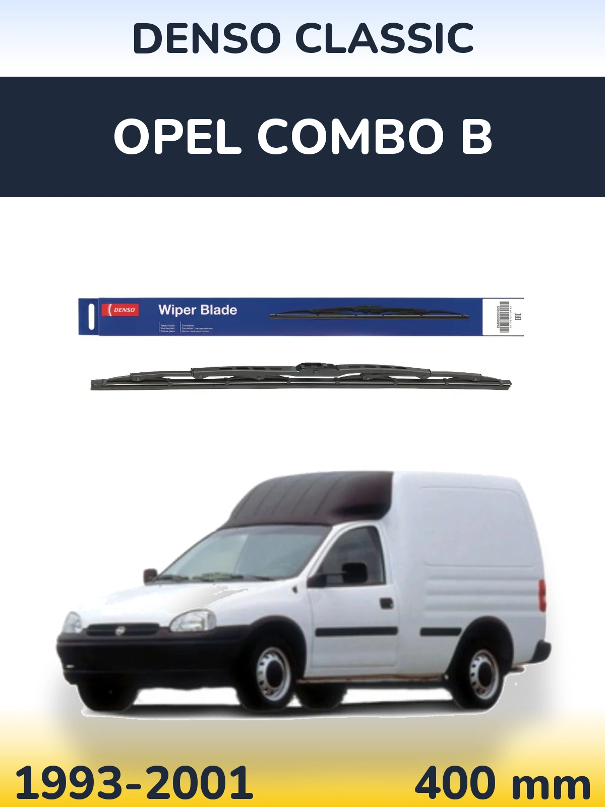 Zadní stěrač Denso Classic 400 mm pro Opel Combo B 1993-2001