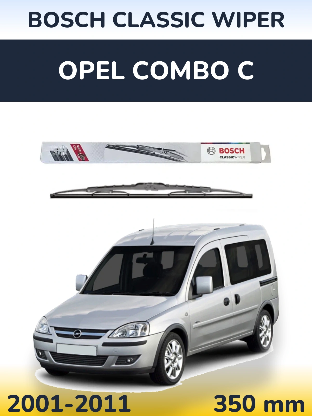 Zadní stěrač BOSCH Classic Wiper 340 mm pro Opel Combo C 2001-2011