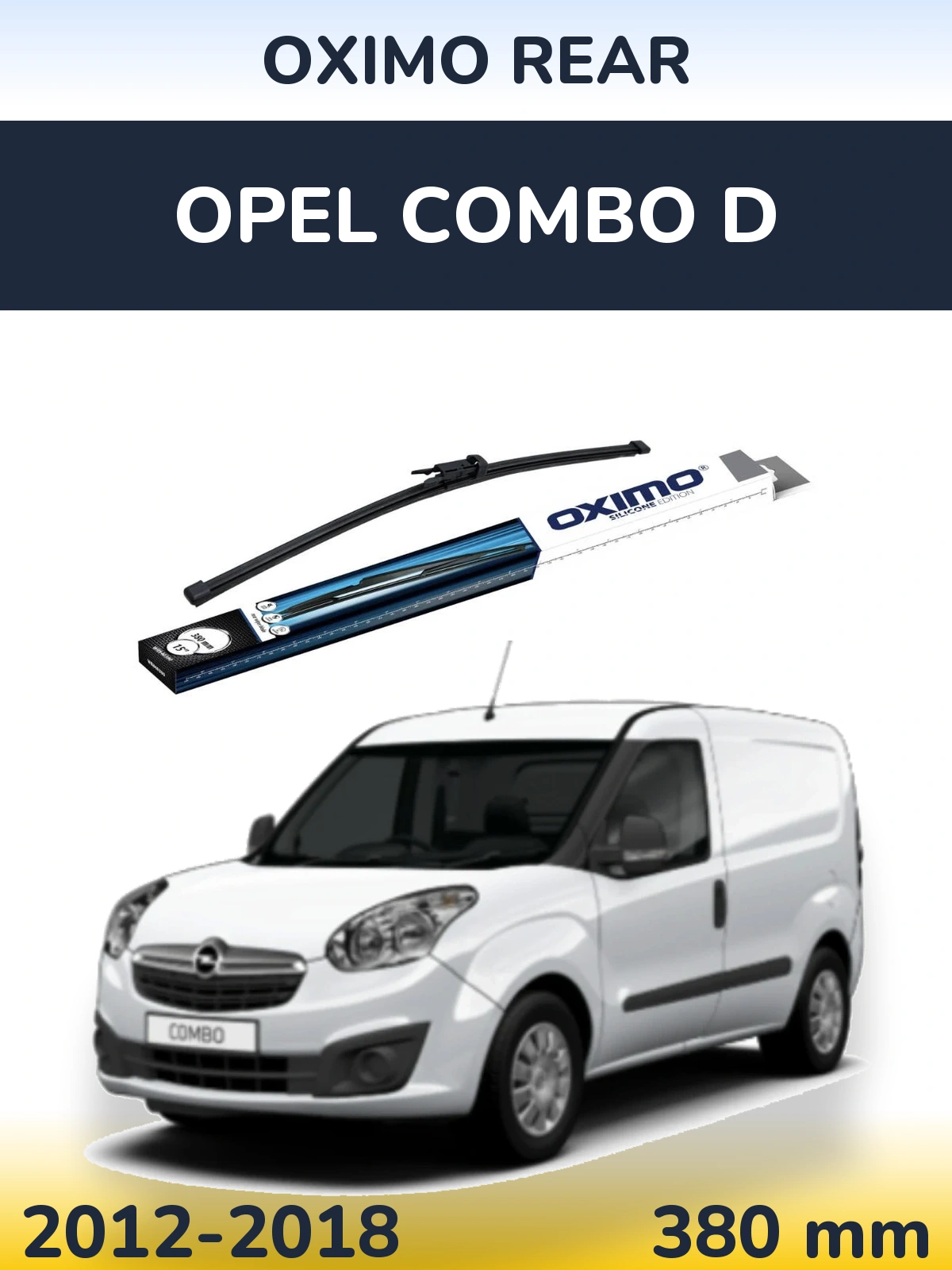Zadní stěrač Oximo Rear 380 mm pro Opel Combo D 2012-2018