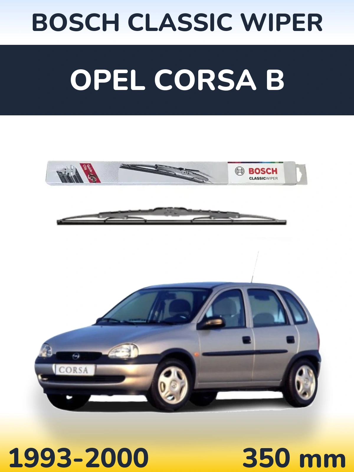 Zadní stěrač BOSCH Classic Wiper 340 mm pro Opel Corsa B 1993-2000