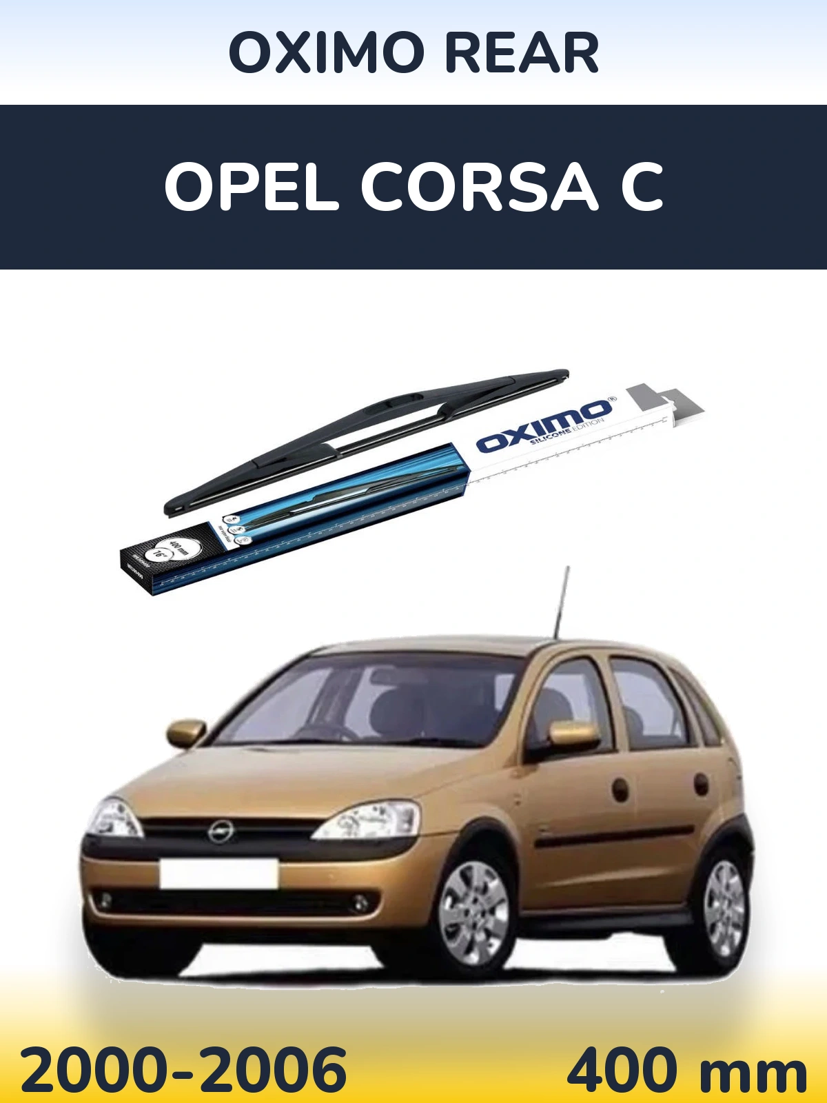 Zadní stěrač Oximo Rear 400 mm pro Opel Corsa C 2000-2006
