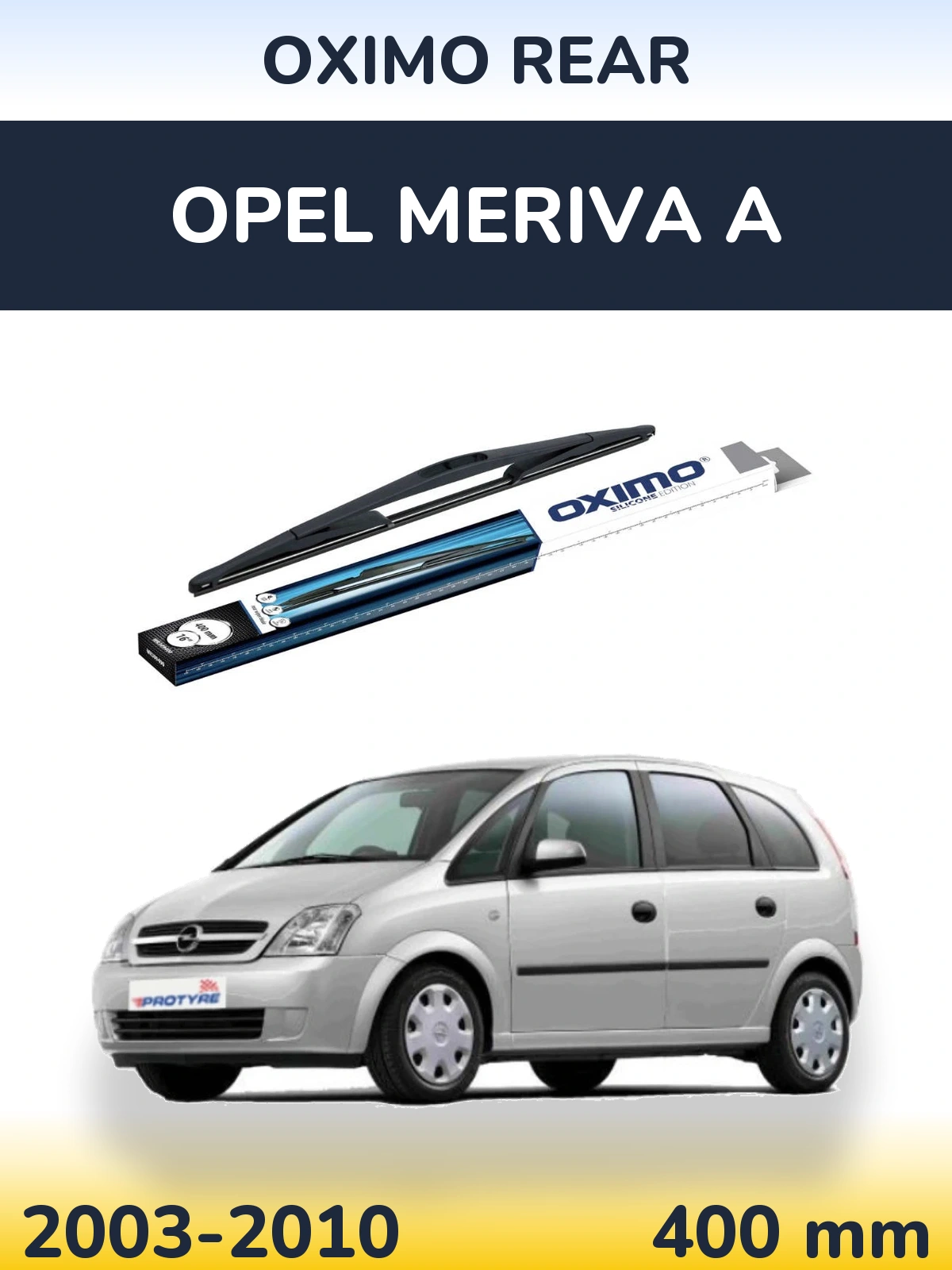 Zadní stěrač Oximo Rear 400 mm pro Opel Meriva A 2003-2010