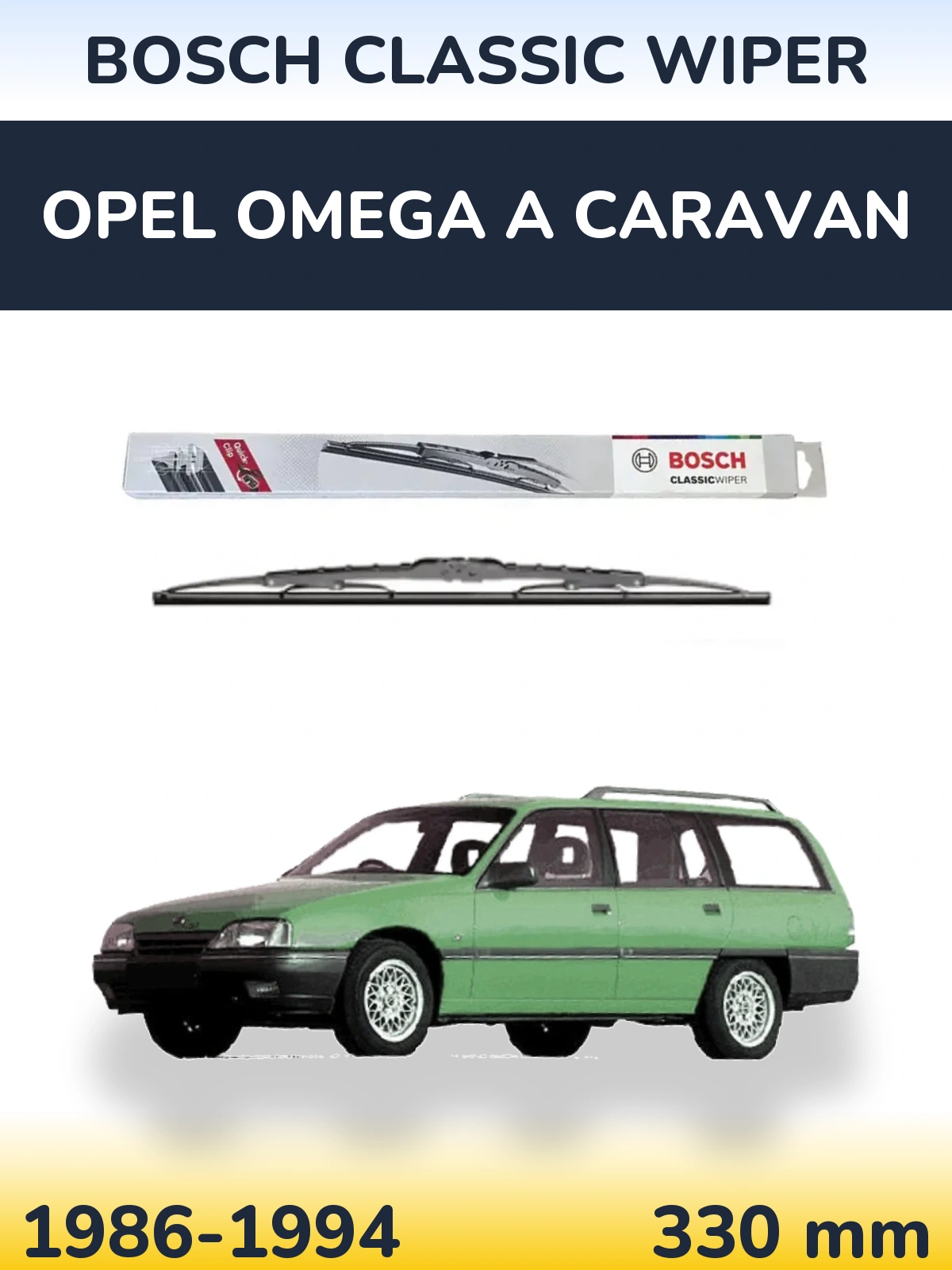 Задня щітка BOSCH Classic Wiper 340 мм для Opel Omega A Caravan 1986-1994