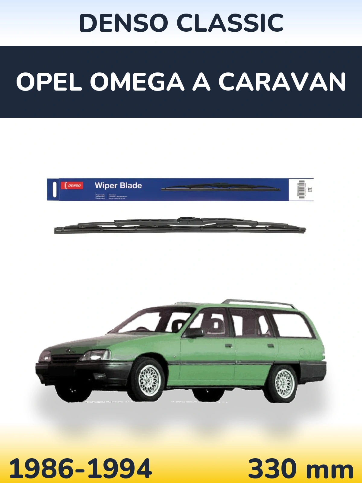 Zadní stěrač Denso Classic 330 mm pro Opel Omega A Caravan 1986-1994