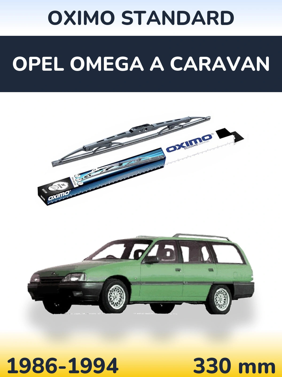 Zadní stěrač Oximo Standard 325 mm pro Opel Omega A Caravan 1986-1994