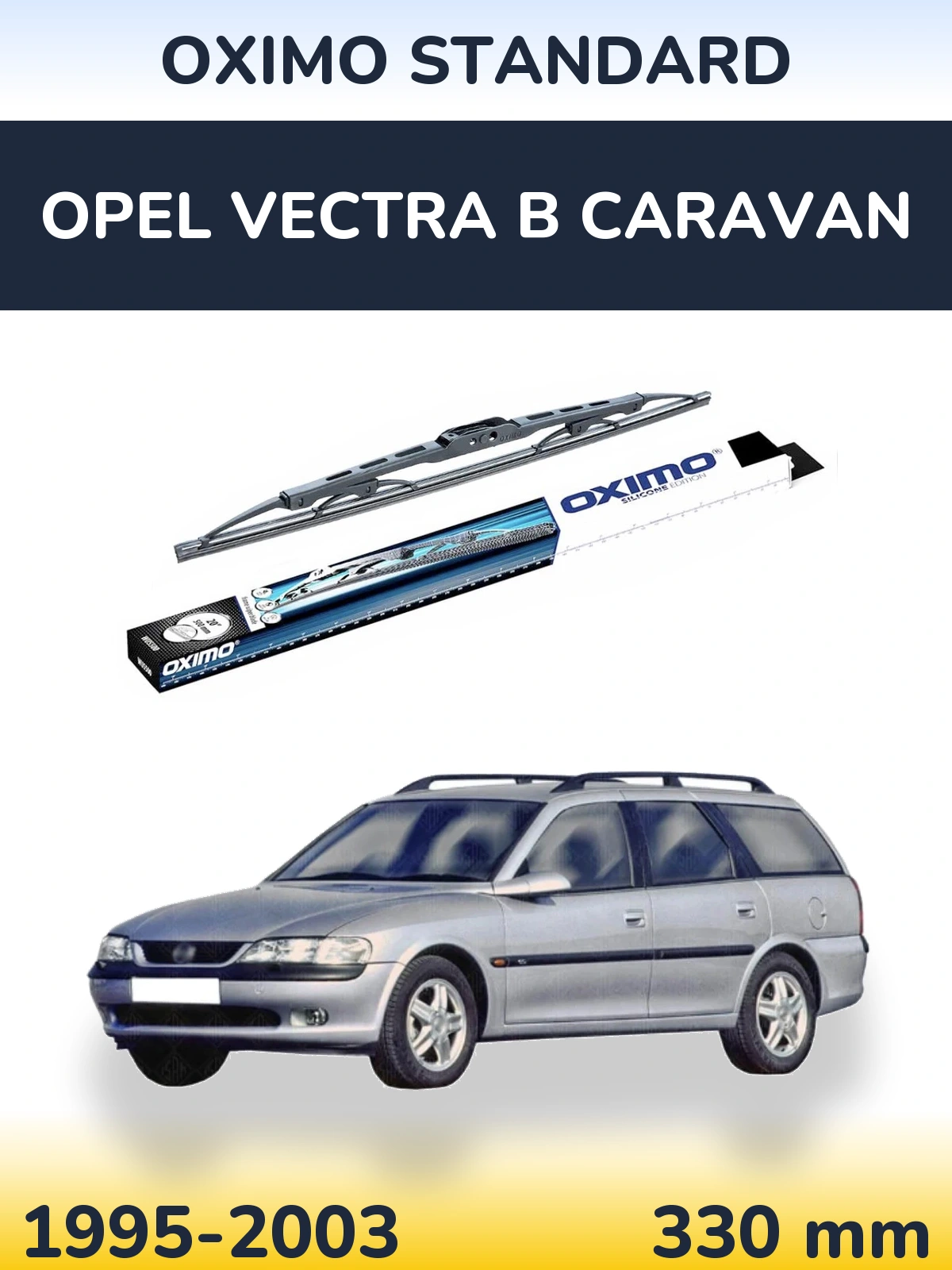 Zadní stěrač Oximo Standard 325 mm pro Opel Vectra B Caravan 1995-2003
