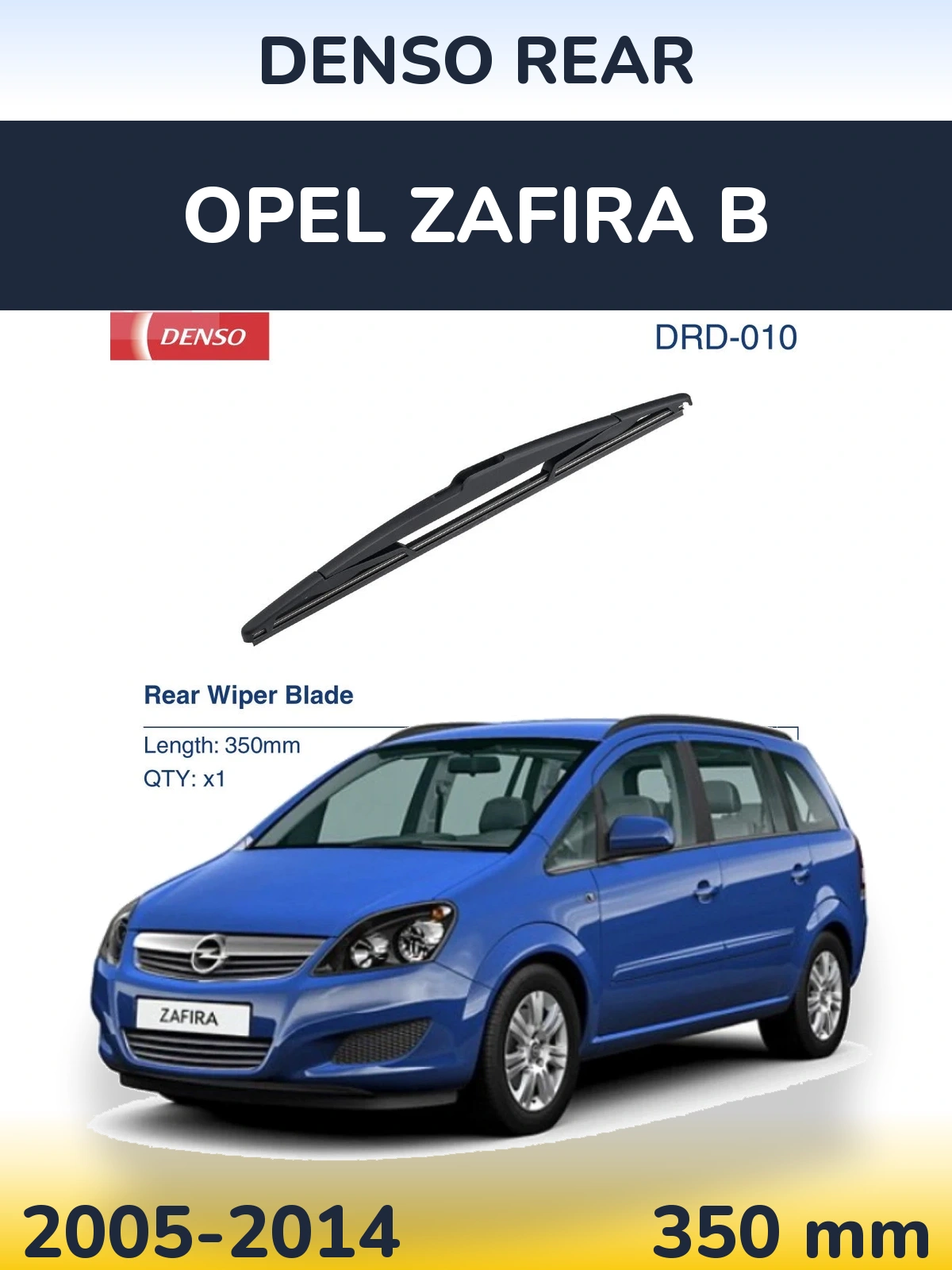 Zadní stěrač Denso Rear 350 mm pro Opel Zafira B 2005-2014