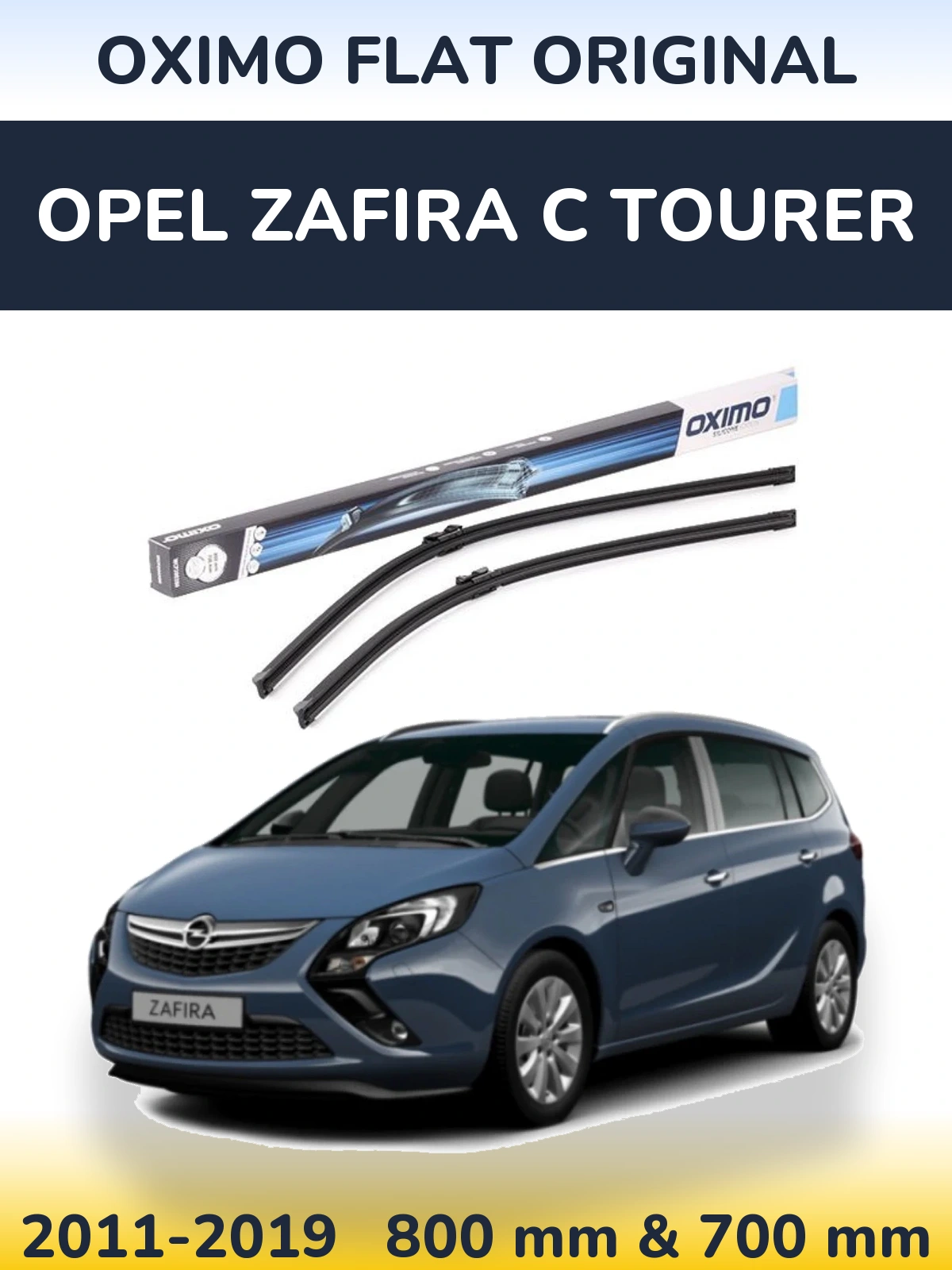 Sada předních stěračů Oximo Flat Original 800 a 700 mm pro Opel Zafira C Tourer 2011-2019