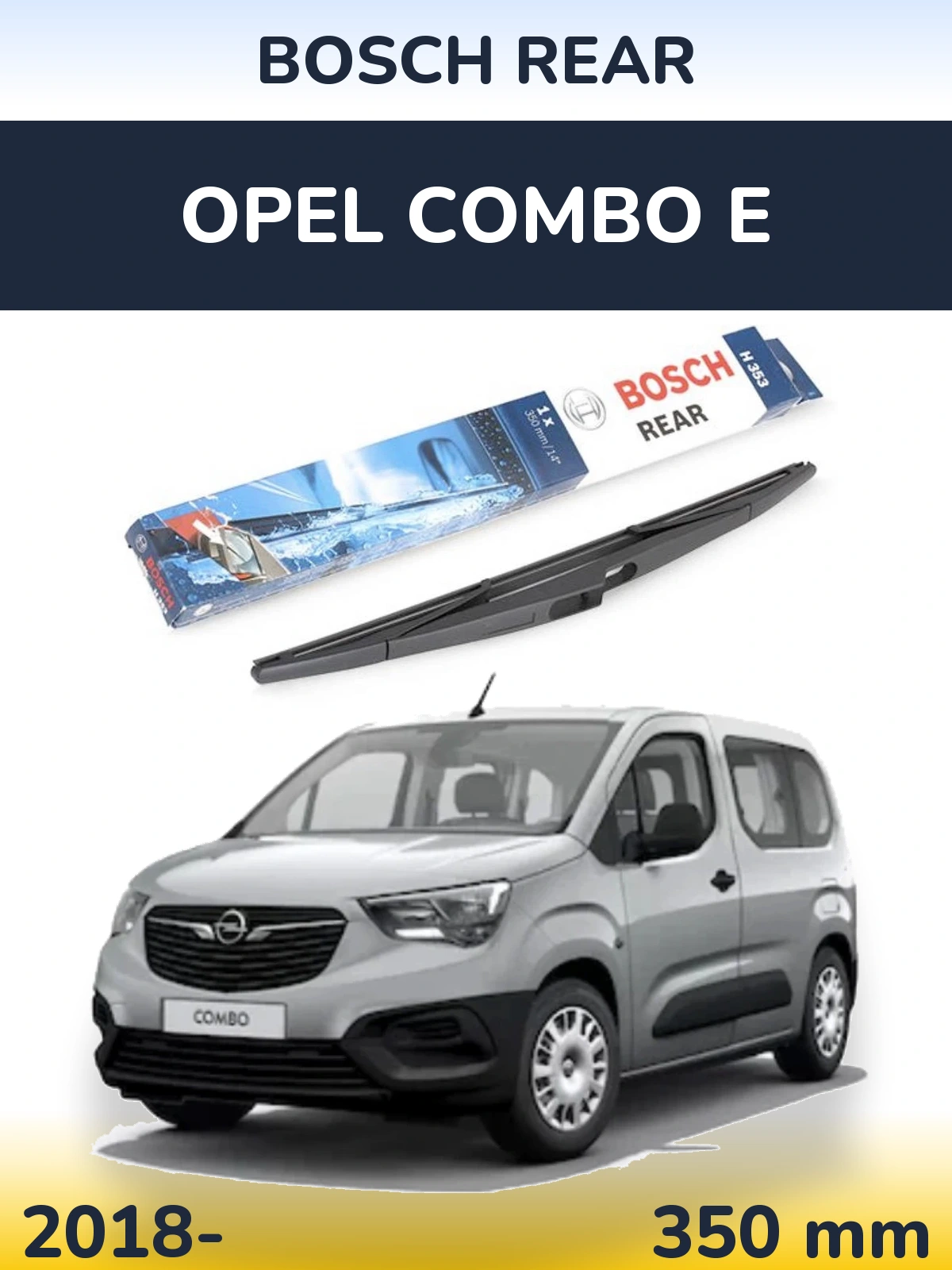 Задня щітка BOSCH Rear 350 мм для Opel Combo E 2018-2026
