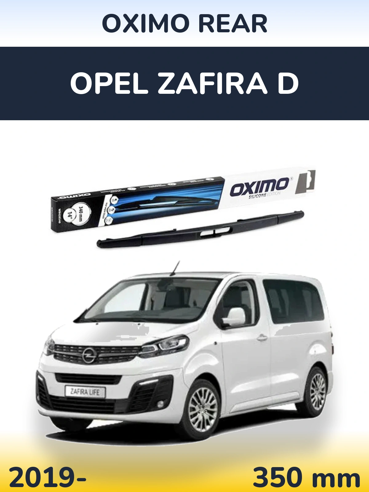 Zadní stěrač Oximo Rear 350 mm pro Opel Zafira D 2019-2026