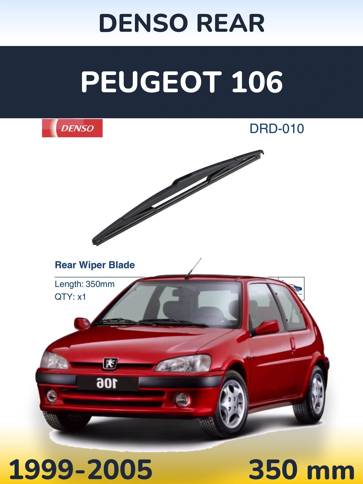 Zadní stěrač Denso Rear 350 mm pro Peugeot 106 1999-2005