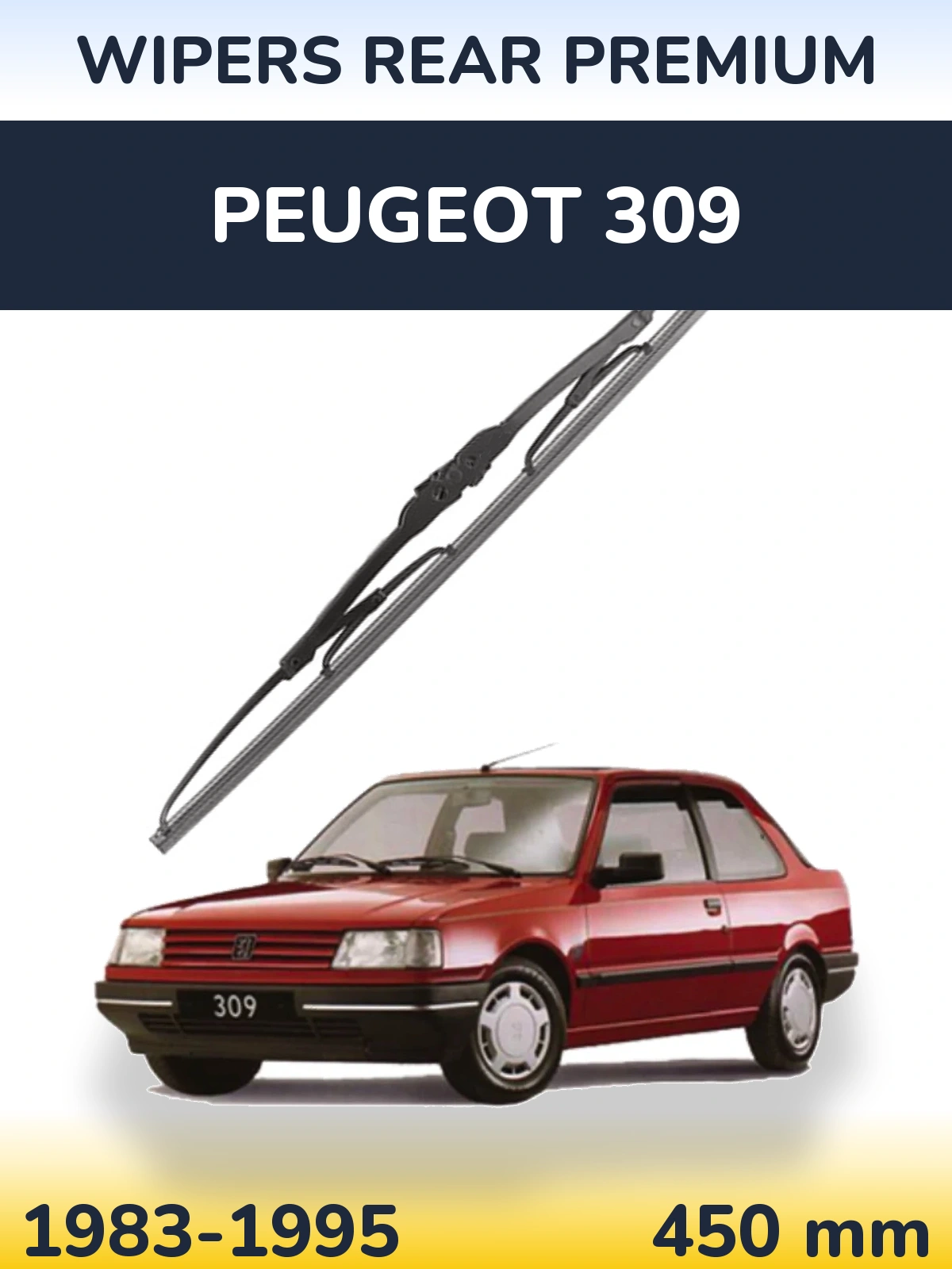 Zadní stěrač WIPERS REAR PREMIUM 450 mm pro Peugeot 309 1983-1995