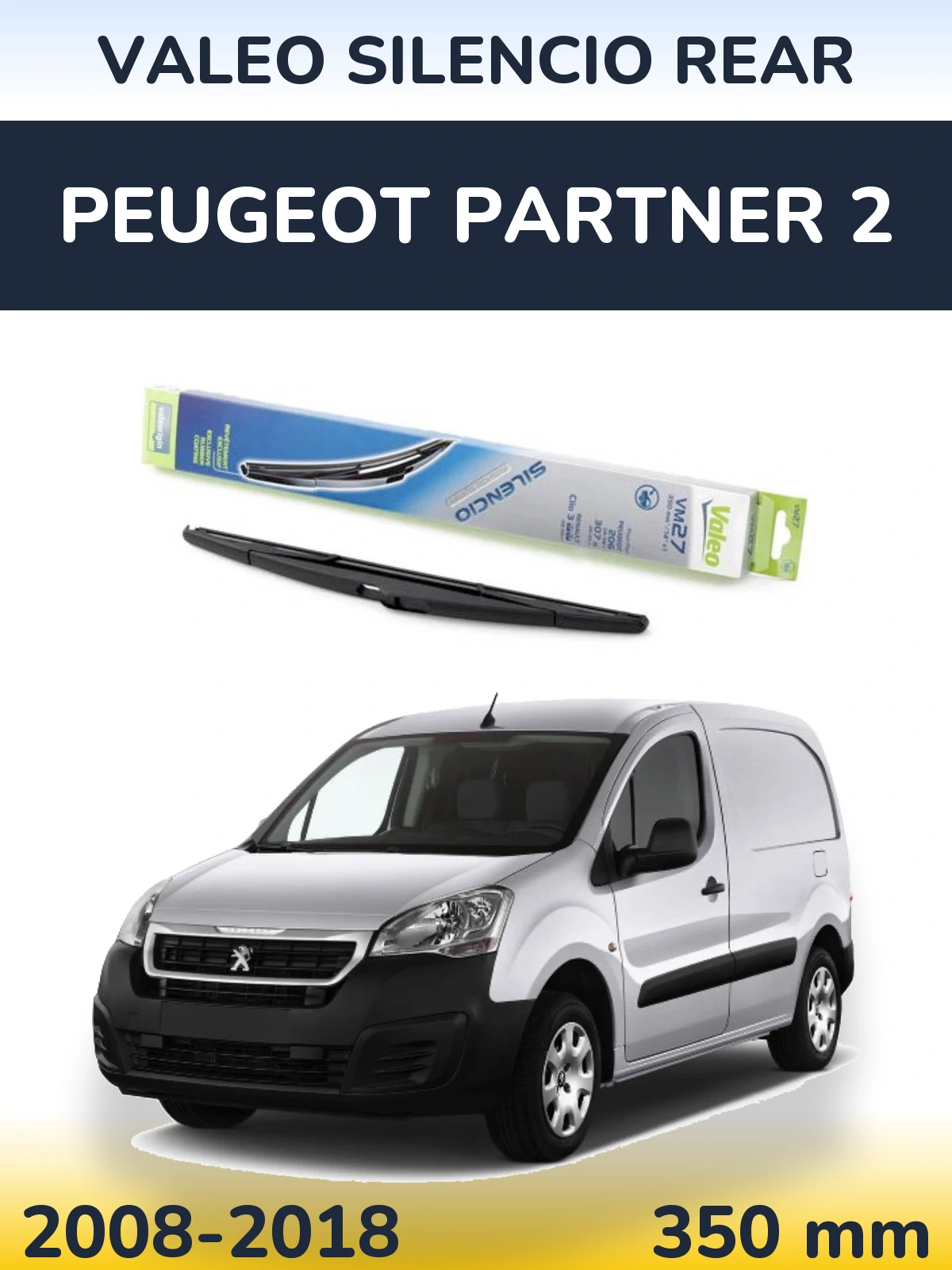 Zadní stěrač Valeo Silencio Rear 350 mm pro Peugeot Partner 2 2008-2018