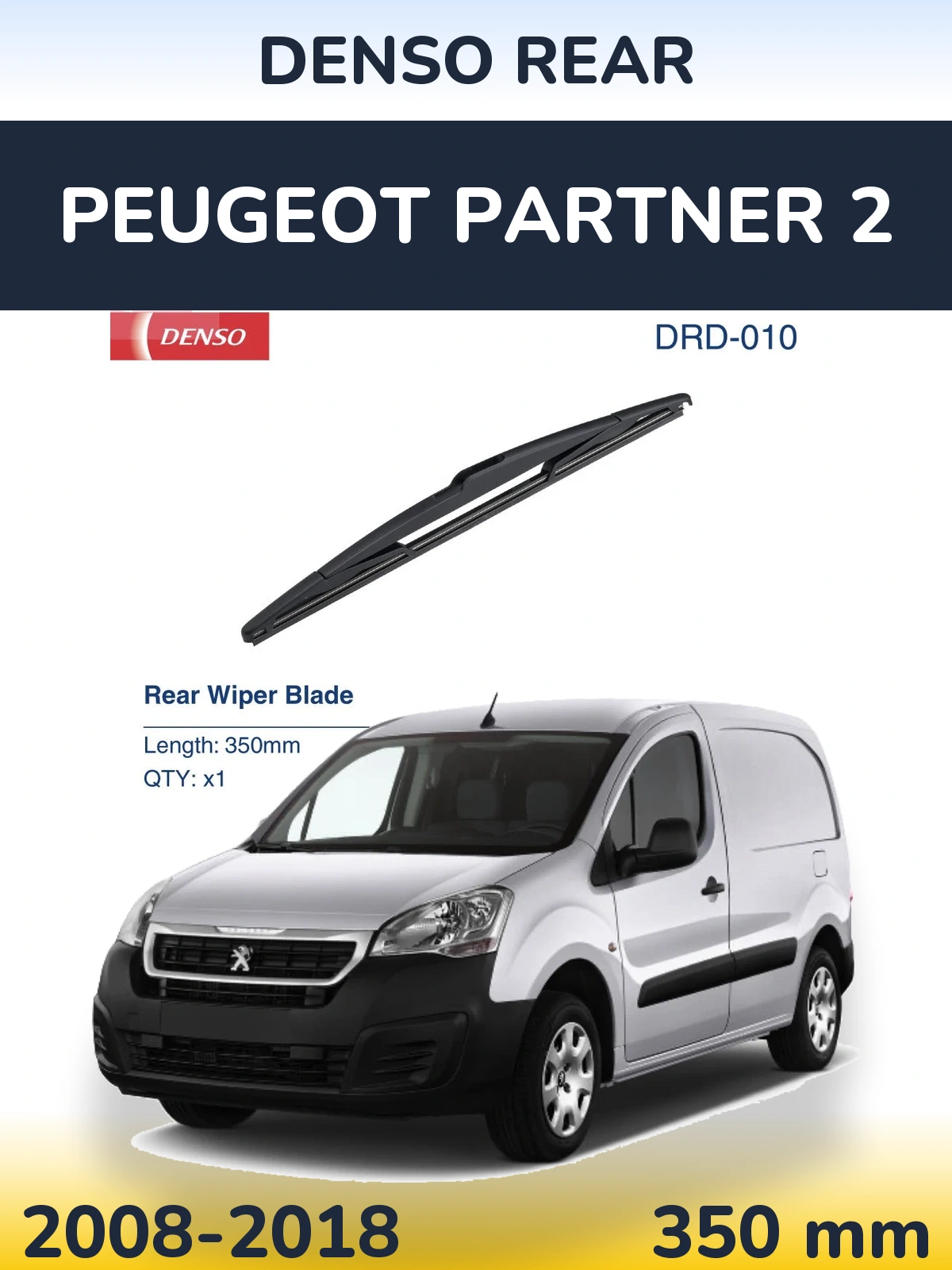 Zadní stěrač Denso Rear 350 mm pro Peugeot Partner 2 2008-2018