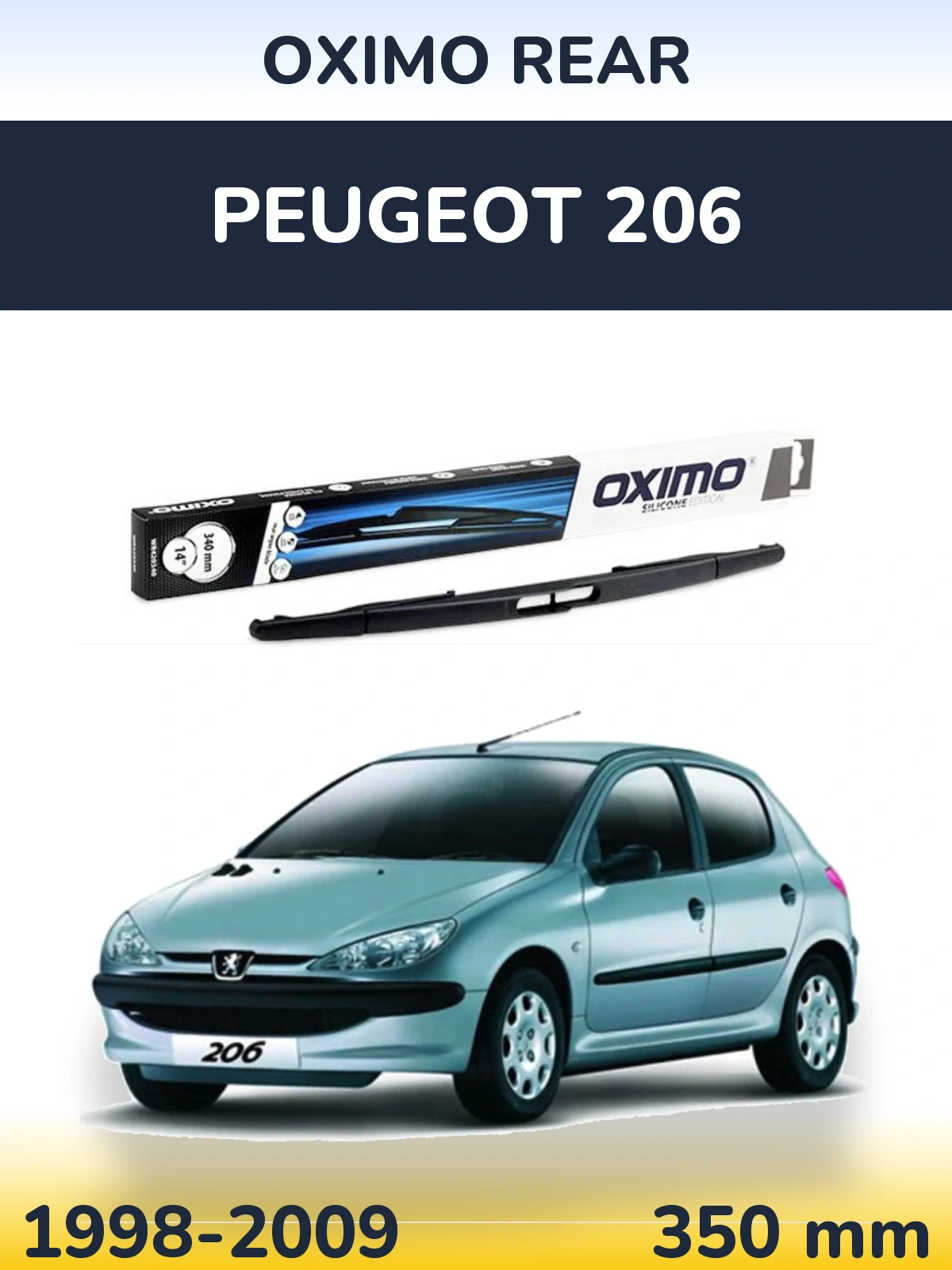 Zadní stěrač Oximo Rear 350 mm pro Peugeot 206 1998-2009