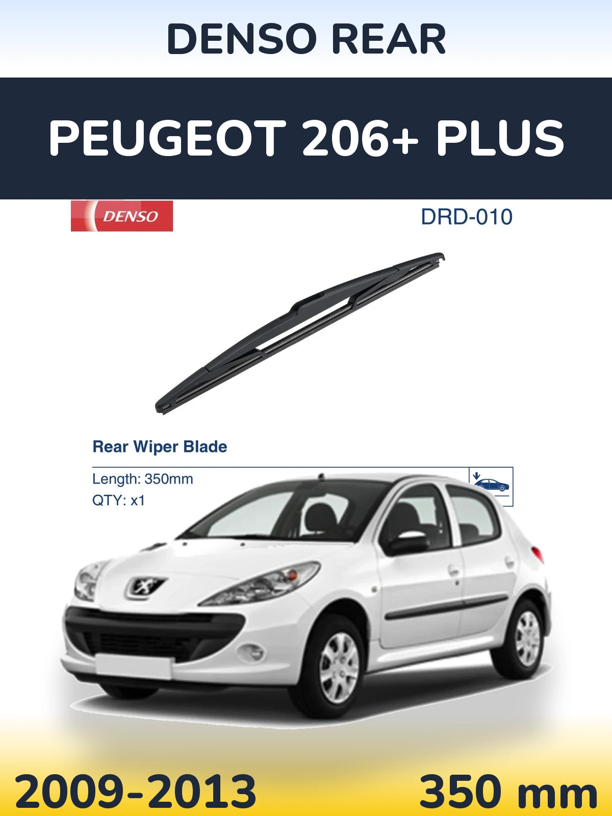 Zadní stěrač Denso Rear 350 mm pro Peugeot 206+ Plus 2009-2013