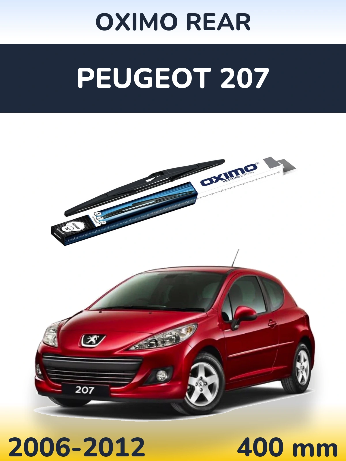 Zadní stěrač Oximo Rear 400 mm pro Peugeot 207 2006-2012