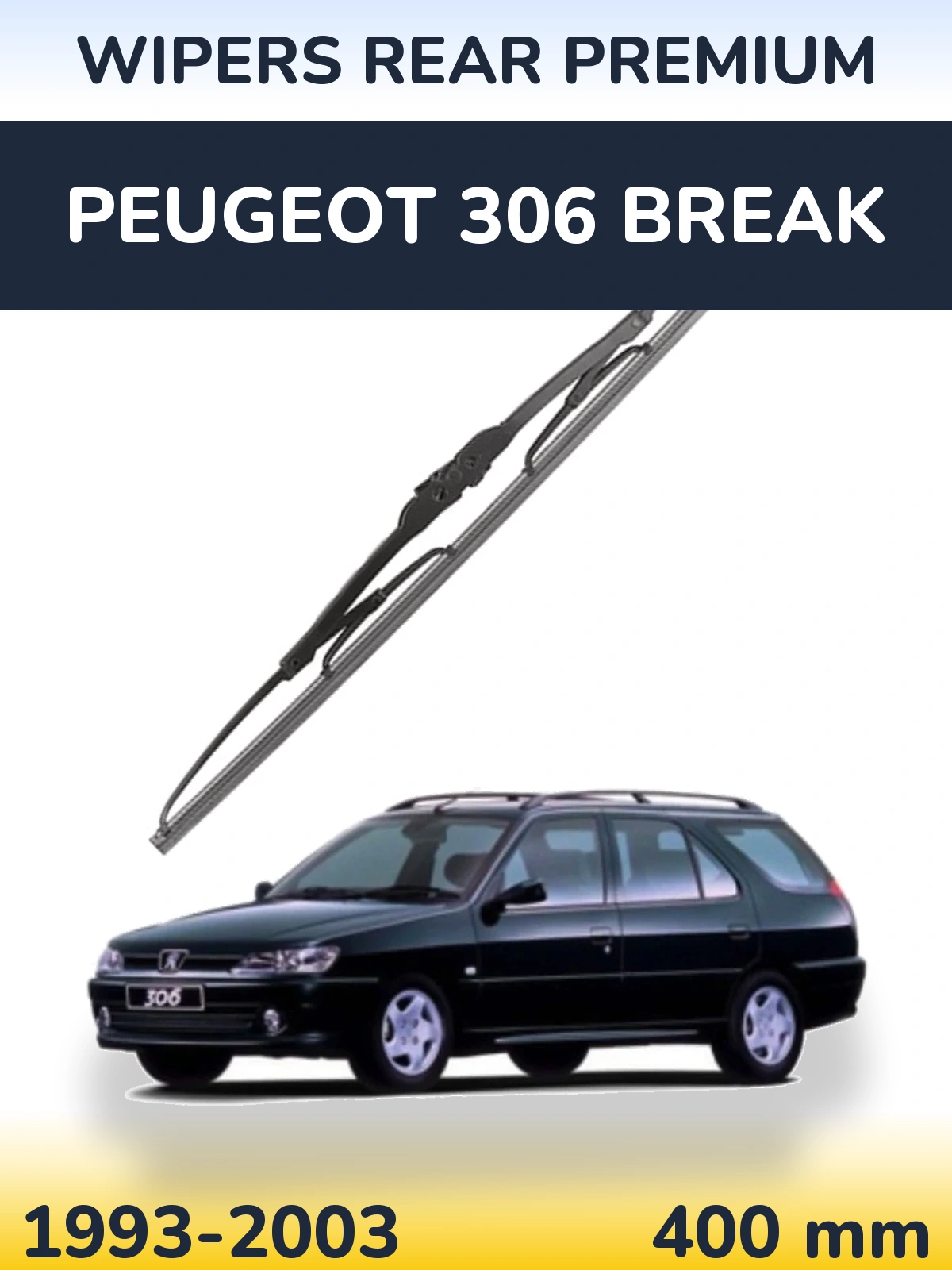 Zadní stěrač WIPERS REAR PREMIUM 400 mm pro Peugeot 306 Break 1993-2003