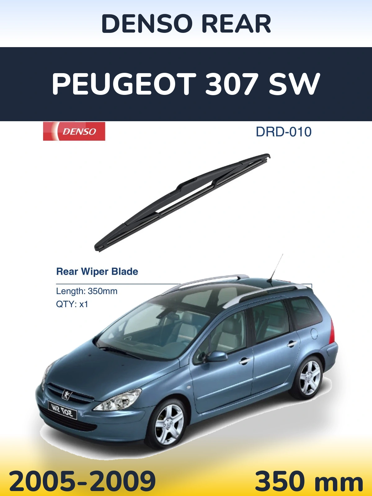 Zadní stěrač Denso Rear 350 mm pro Peugeot 307 SW 2005-2009