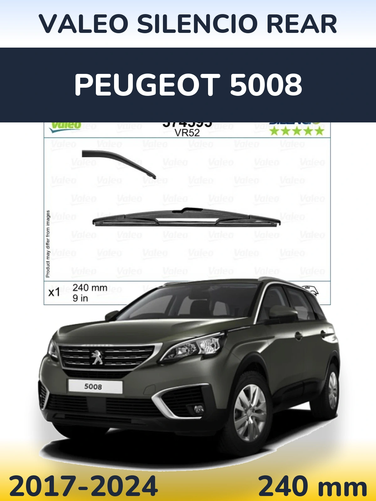 Zadní stěrač Valeo Silencio Rear 240 mm pro Peugeot 5008 2017-2024
