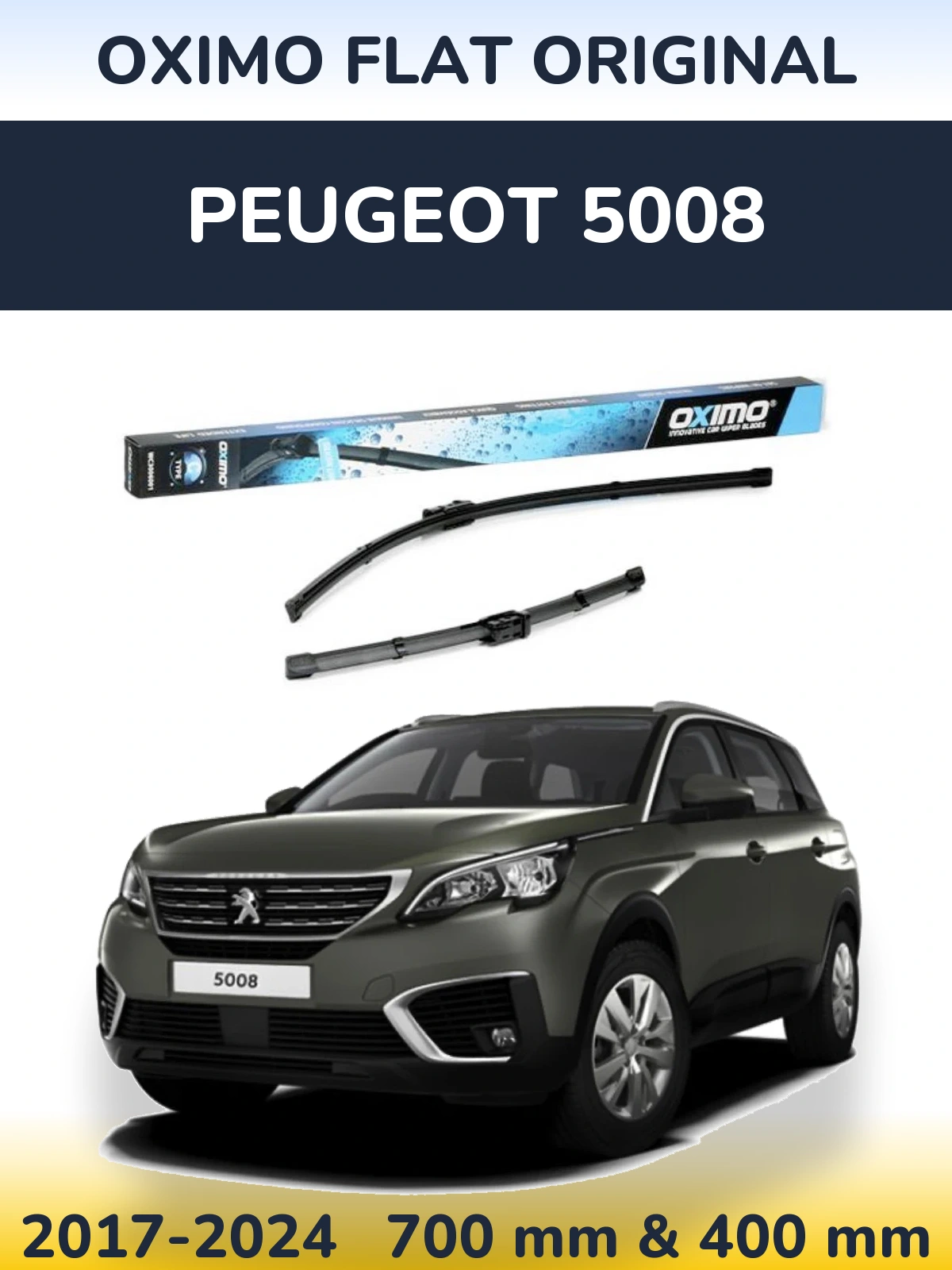 Sada předních stěračů Oximo Flat Original 700 a 400 mm pro Peugeot 5008 2017-2024
