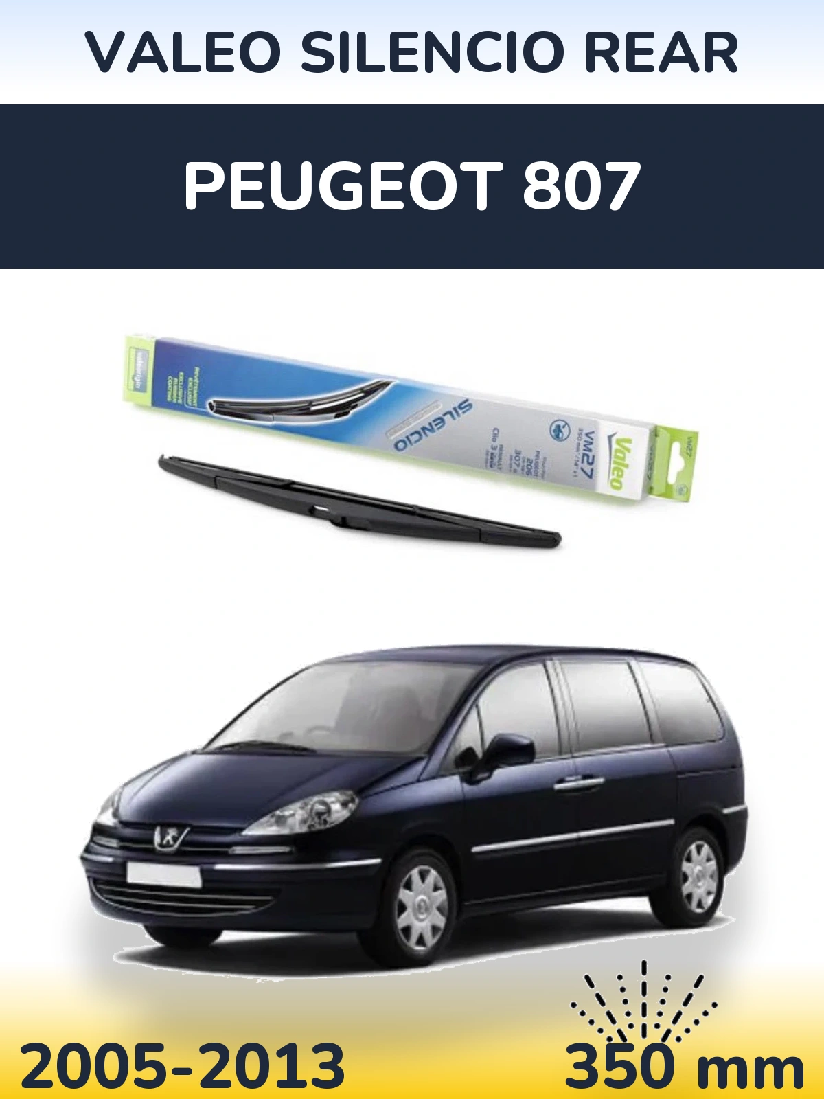 Zadní stěrač Valeo Silencio Rear 350 mm pro Peugeot 807 2005-2013