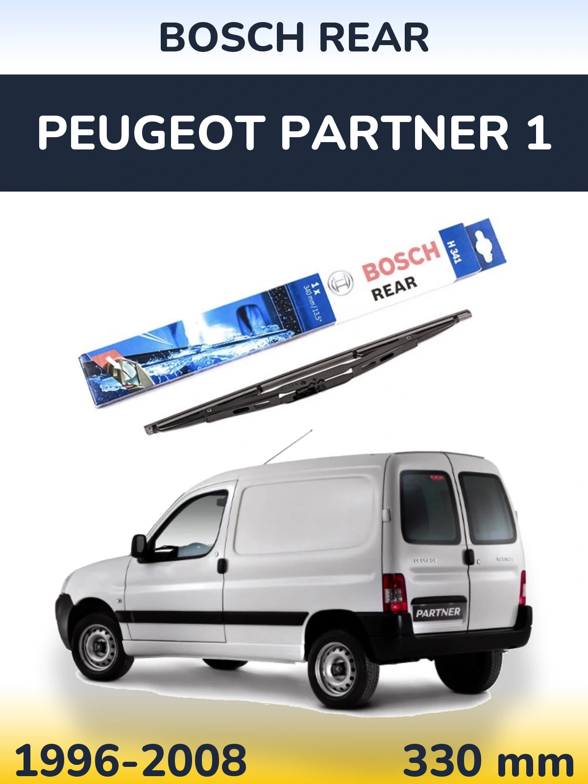 Zadní stěrač BOSCH Rear 340 mm pro Peugeot Partner 1 1996-2008