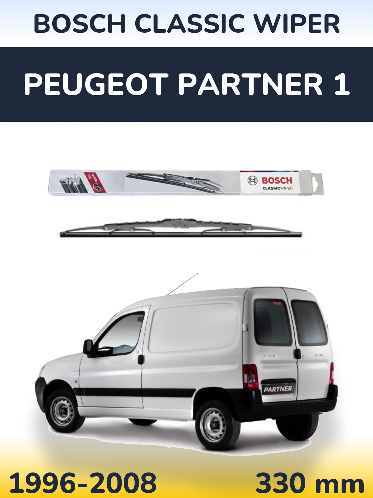 Zadní stěrač BOSCH Classic Wiper 340 mm pro Peugeot Partner 1 1996-2008
