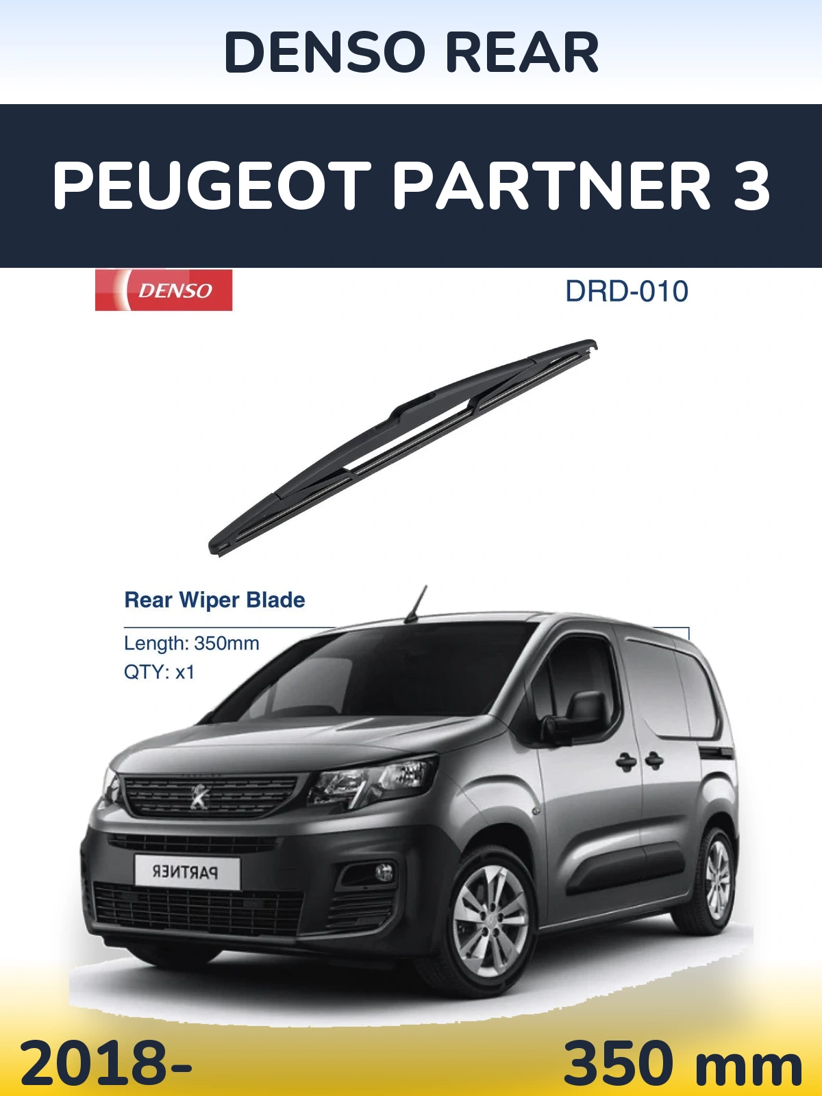 Zadní stěrač Denso Rear 350 mm pro Peugeot Partner 3 2018-2026