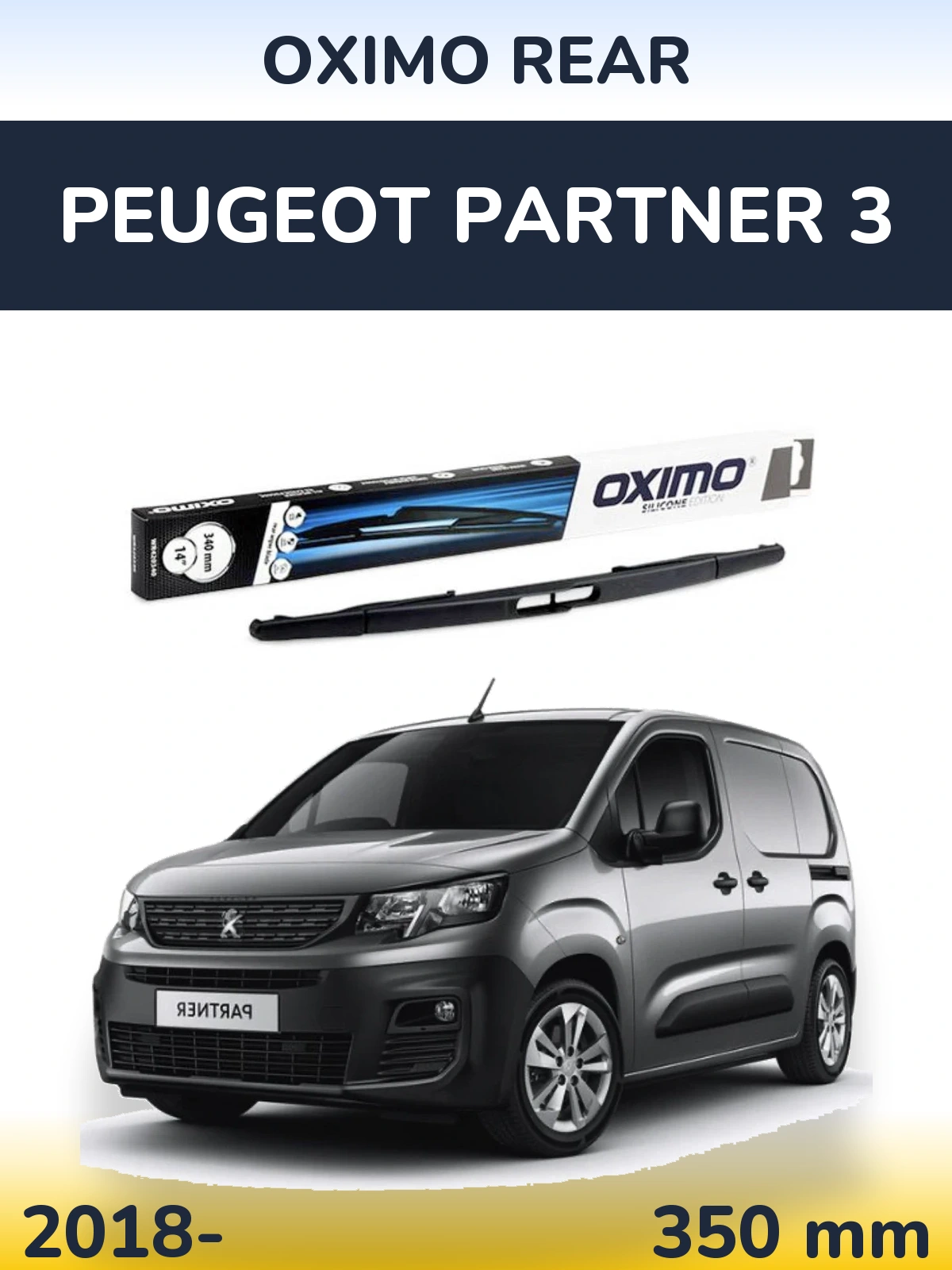 Zadní stěrač Oximo Rear 350 mm pro Peugeot Partner 3 2018-2026