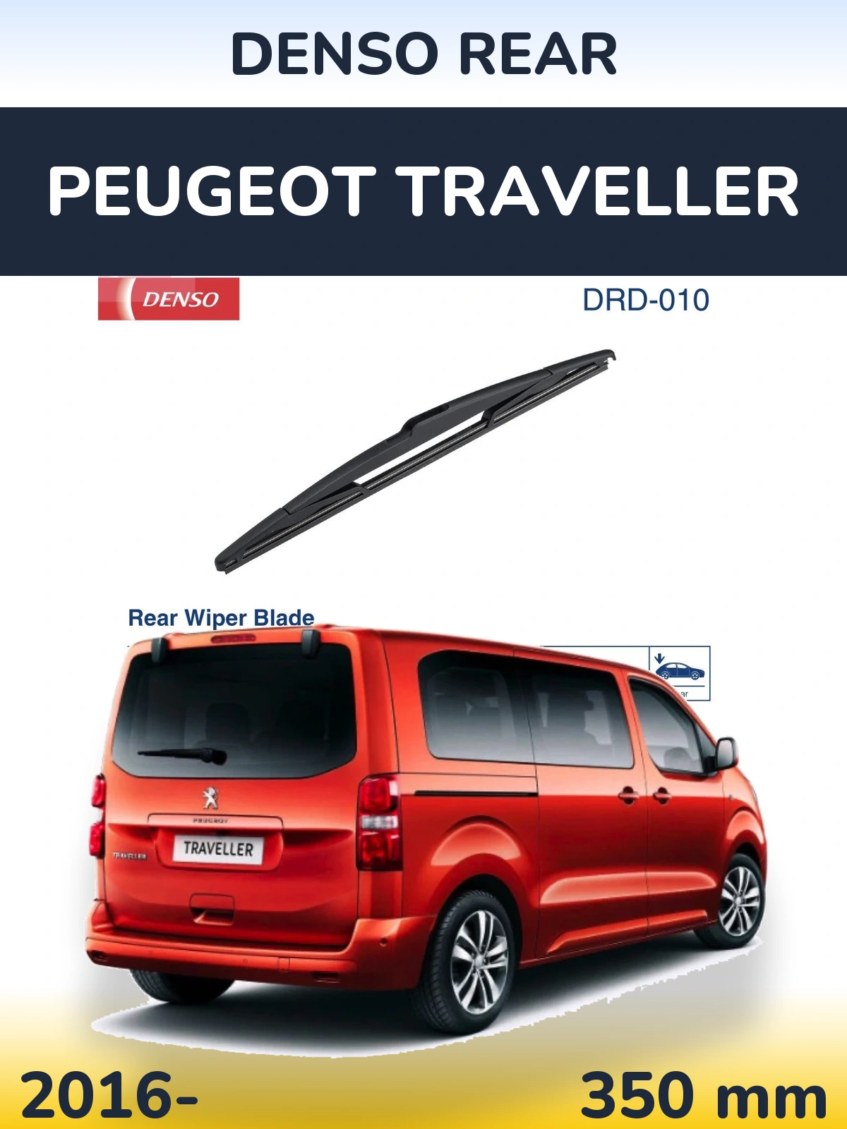Zadní stěrač Denso Rear 350 mm pro Peugeot Traveller 2016-2026
