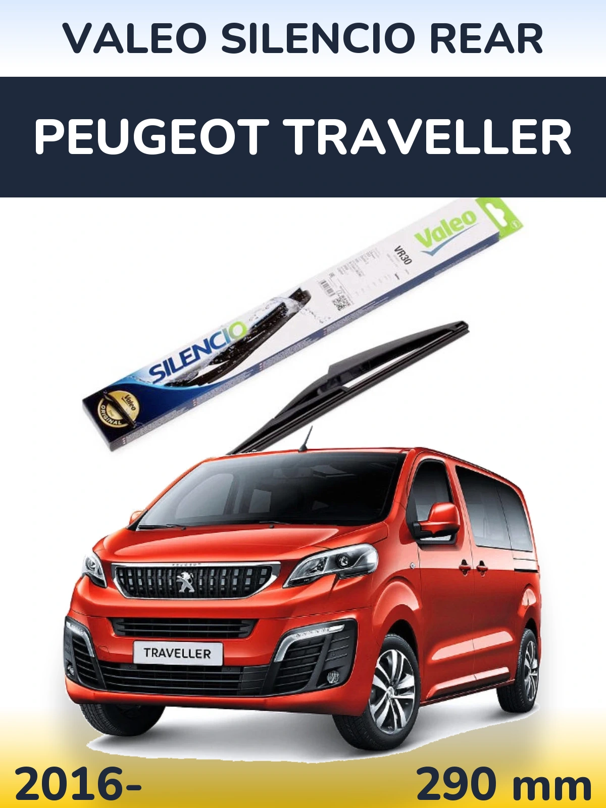 Zadní stěrač Valeo Silencio Rear 290 mm pro Peugeot Traveller 2016-2026