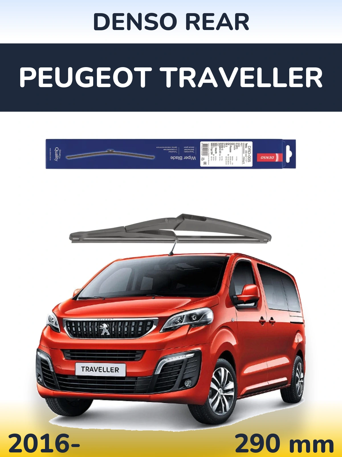 Zadní stěrač Denso Rear 290 mm pro Peugeot Traveller 2016-2026