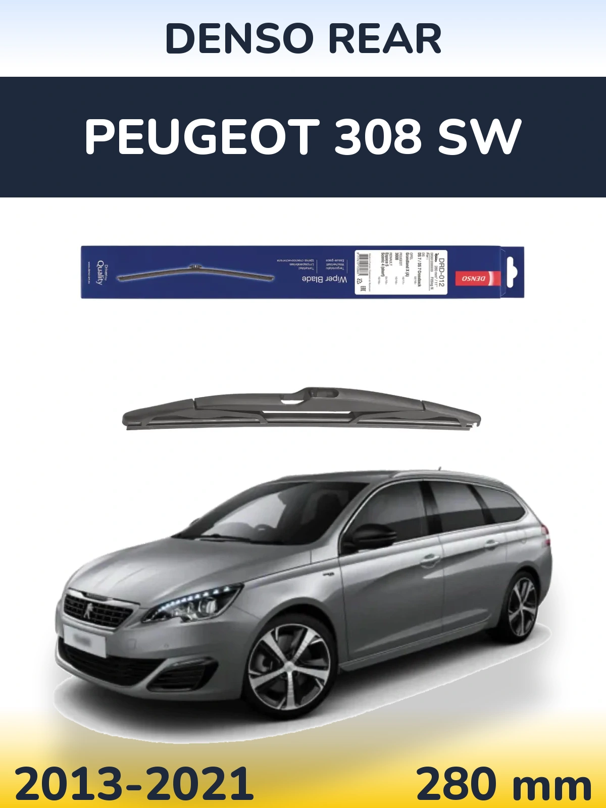 Zadní stěrač Denso Rear 280 mm pro Peugeot 308 SW 2013-2021