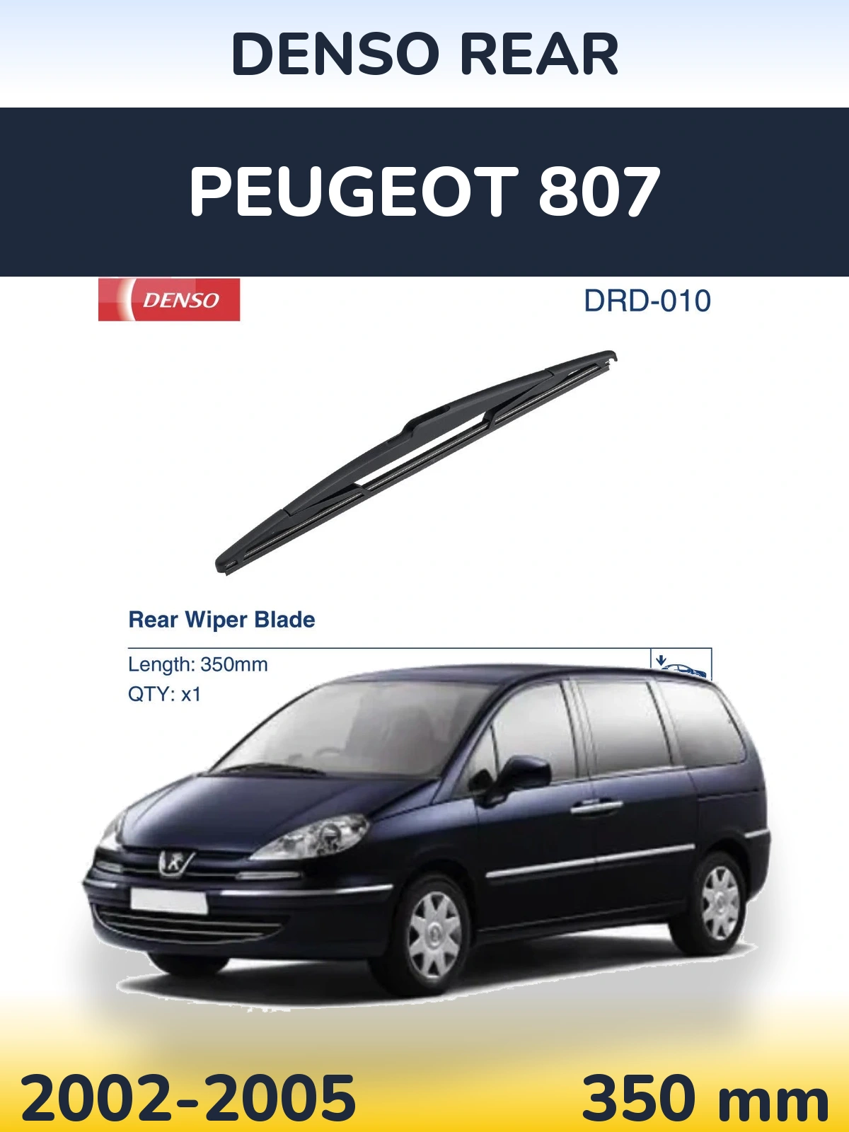 Zadní stěrač Denso Rear 350 mm pro Peugeot 807 2002-2005