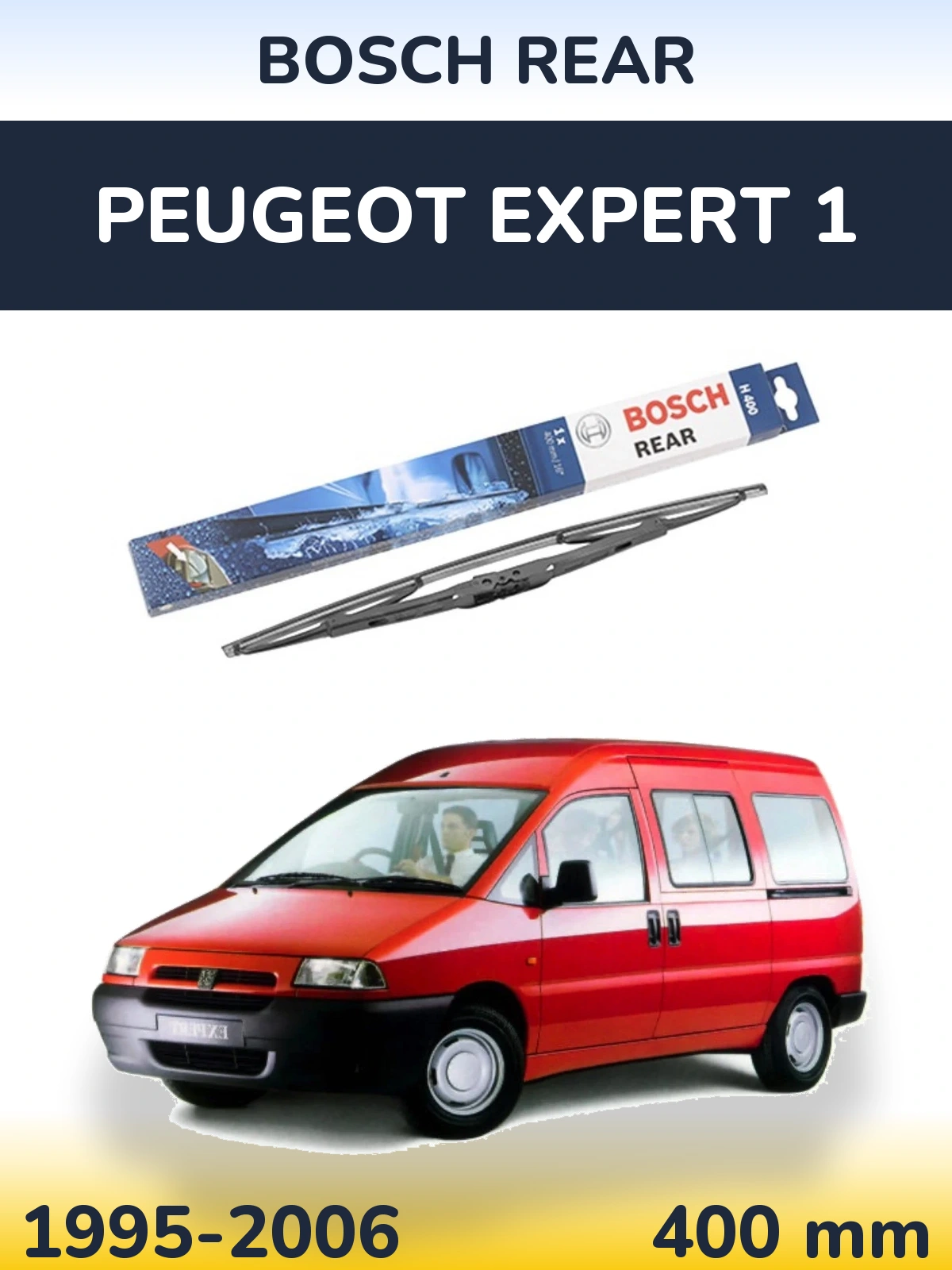 Задня щітка BOSCH Rear 400 мм для Peugeot Expert 1 1995-2006