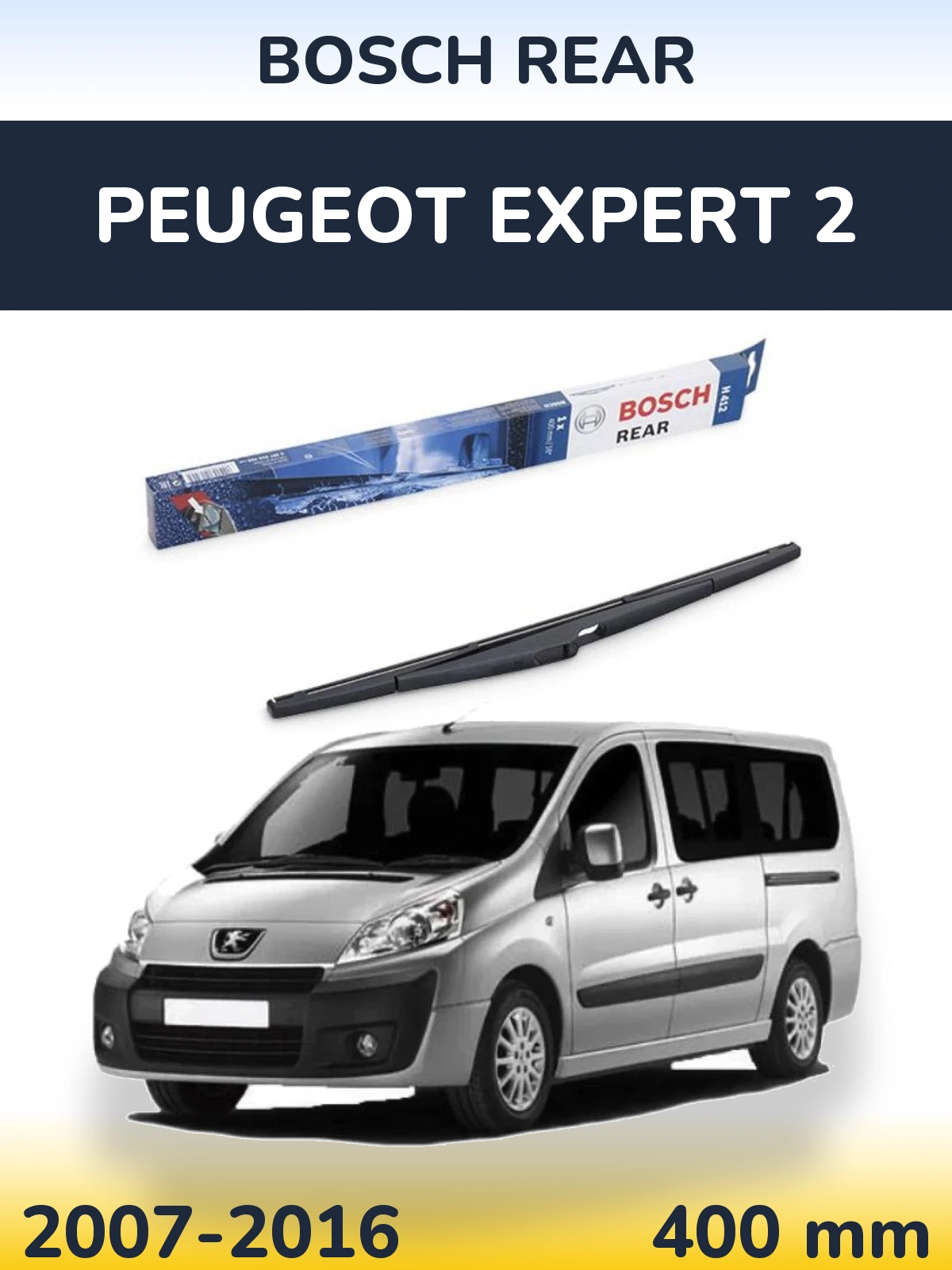 Zadní stěrač BOSCH Rear 400 mm pro Peugeot Expert 2 2007-2016