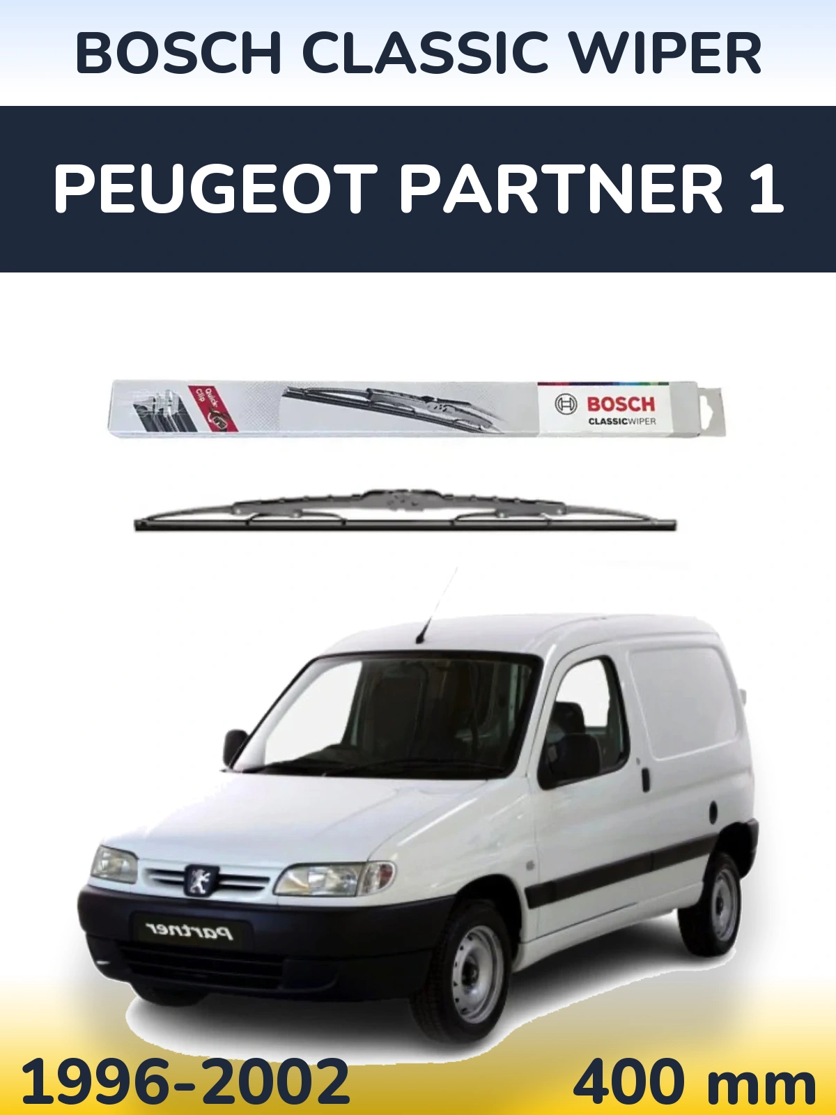 Zadní stěrač BOSCH Classic Wiper 400 mm pro Peugeot Partner 1 1996-2002