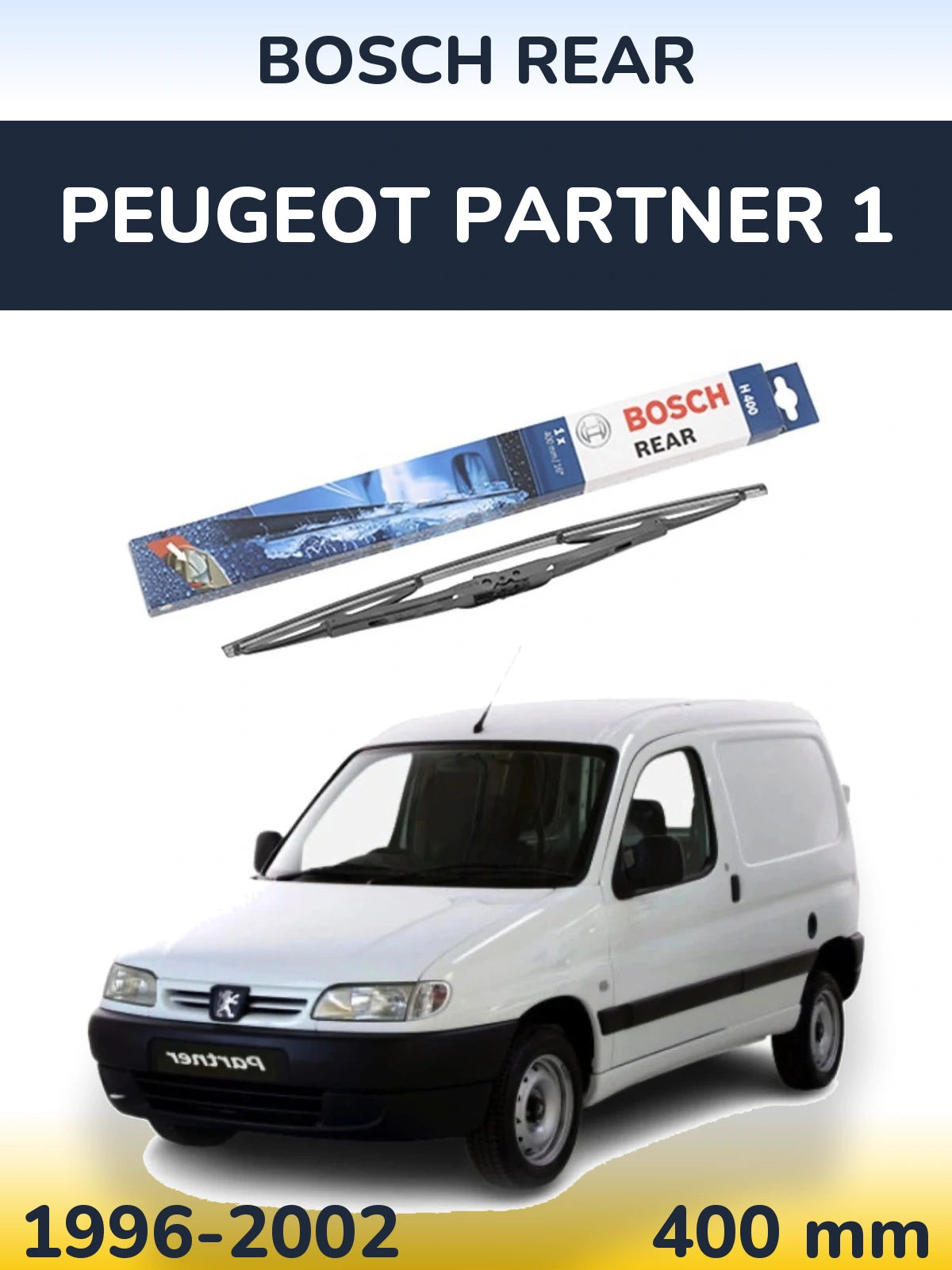 Zadní stěrač BOSCH Rear 400 mm pro Peugeot Partner 1 1996-2002