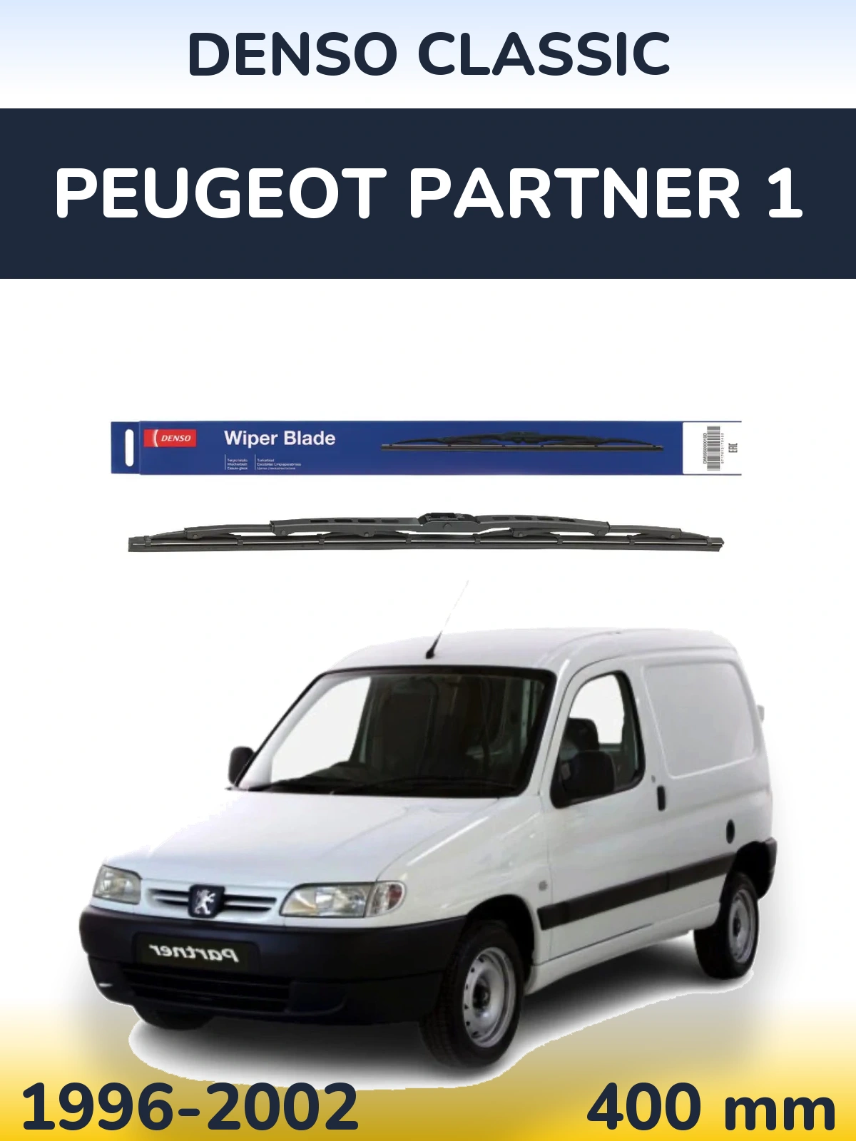 Zadní stěrač Denso Classic 400 mm pro Peugeot Partner 1 1996-2002
