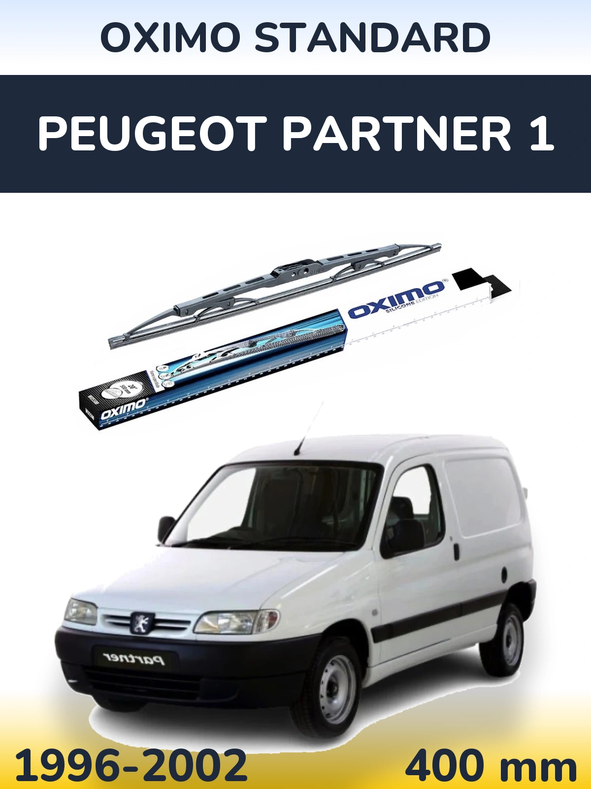 Zadní stěrač Oximo Standard 400 mm pro Peugeot Partner 1 1996-2002