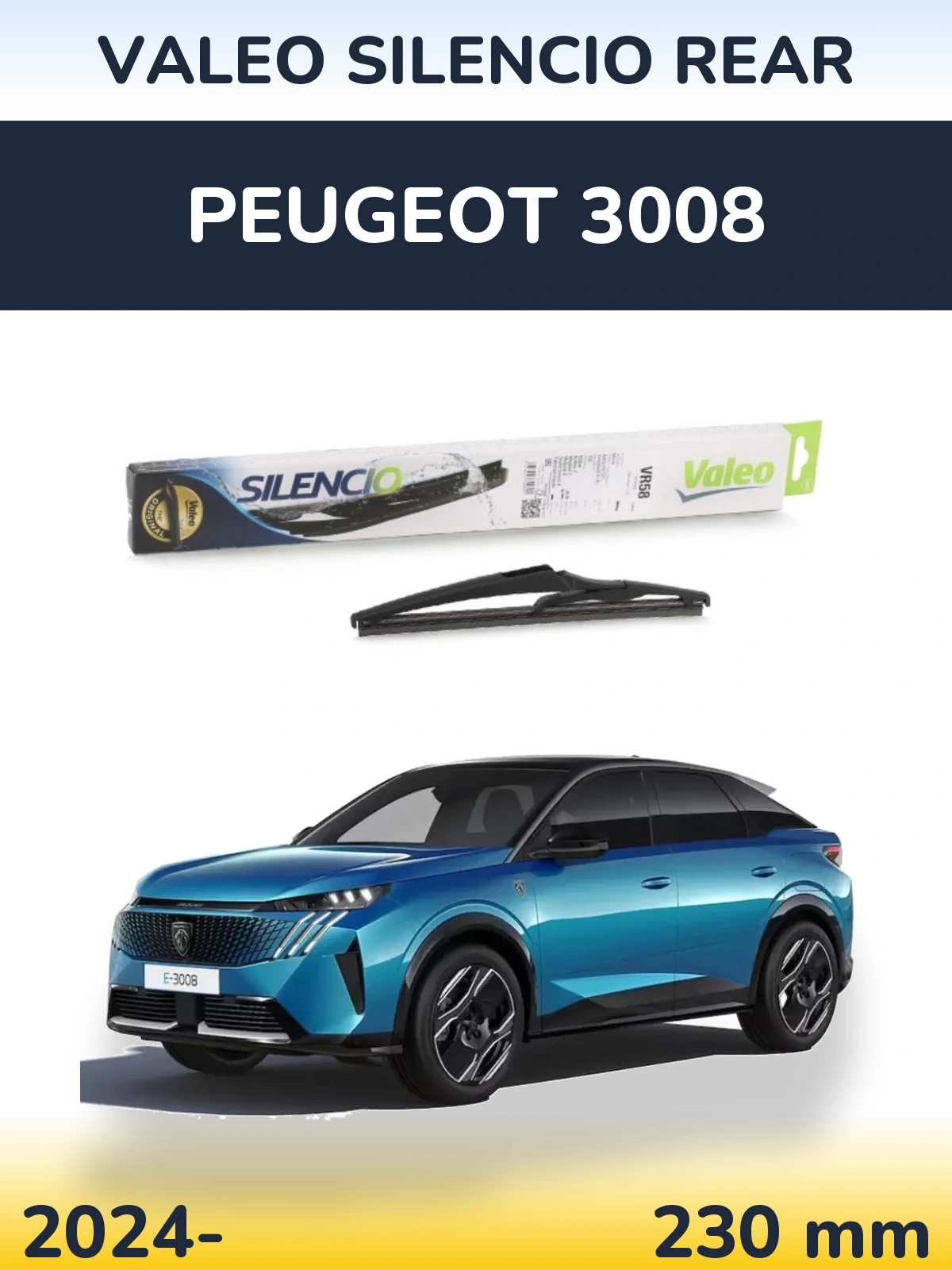 Zadní stěrač Valeo Silencio Rear 240 mm pro Peugeot 3008 2024-2026