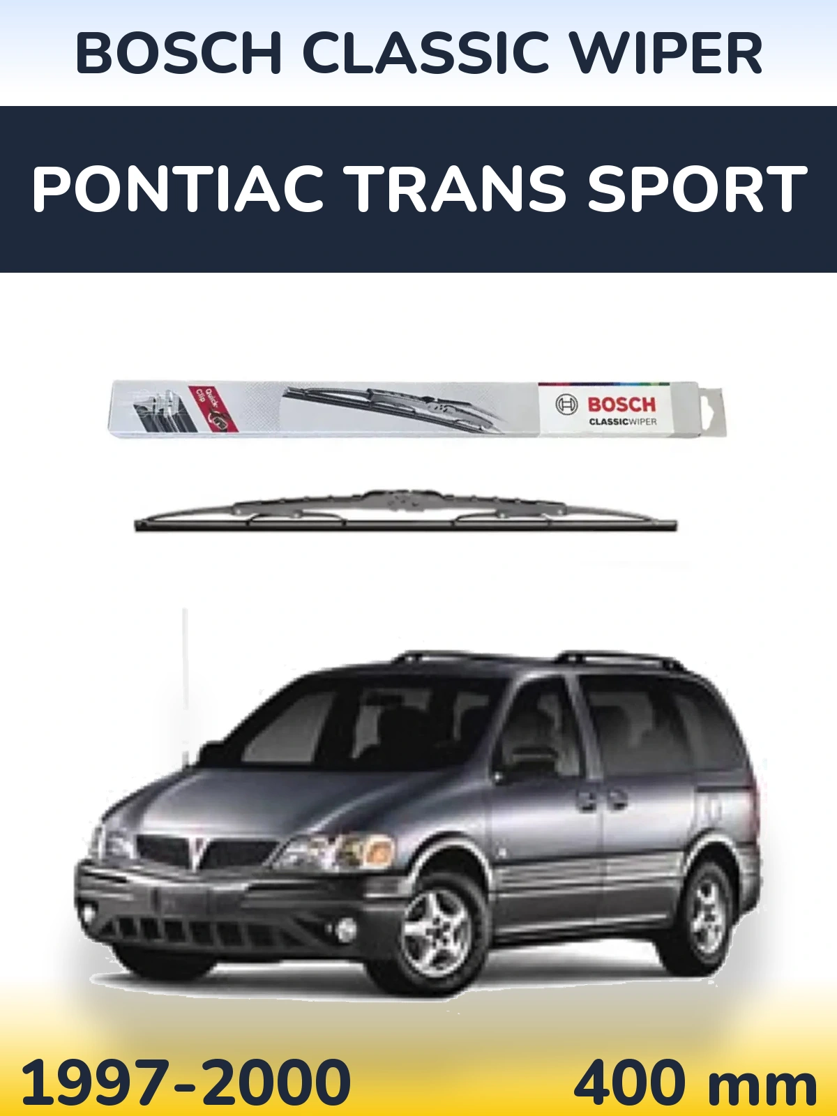 Задня щітка BOSCH Classic Wiper 400 мм для Pontiac Trans Sport 1997-2000