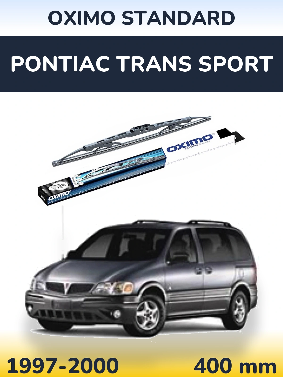 Zadní stěrač Oximo Standard 400 mm pro Pontiac Trans Sport 1997-2000
