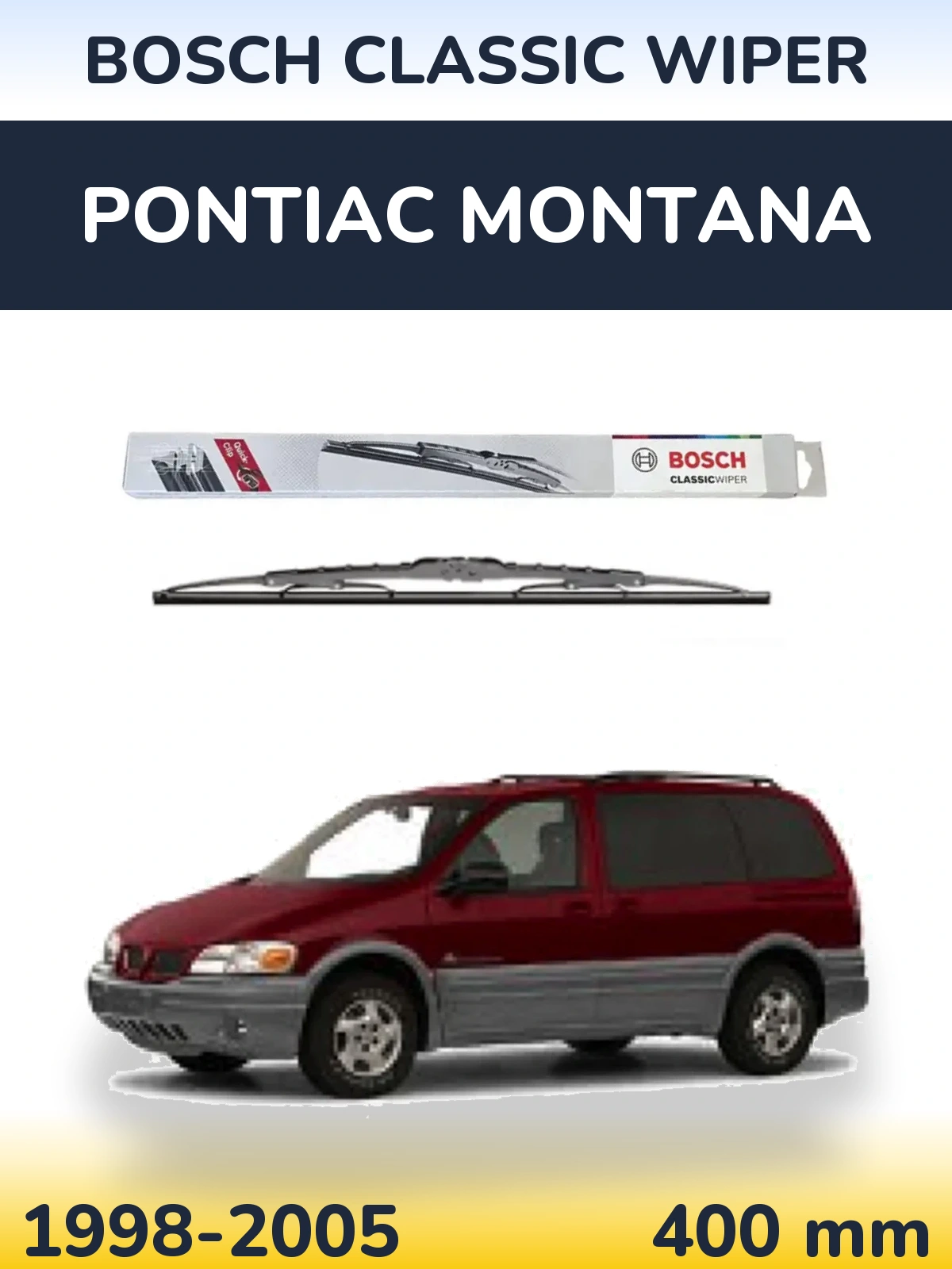 Zadní stěrač BOSCH Classic Wiper 400 mm pro Pontiac Montana 1998-2005