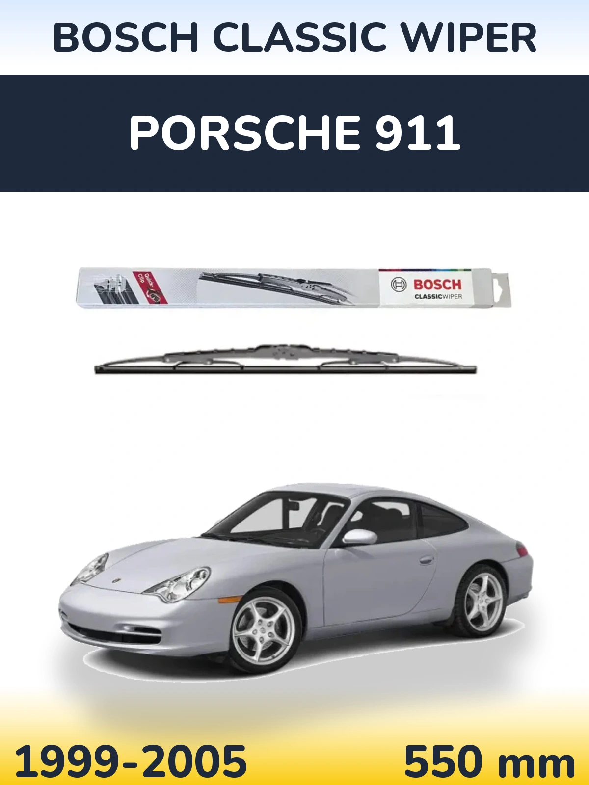 Задня щітка BOSCH Classic Wiper 550 мм для Porsche 911 1999-2005