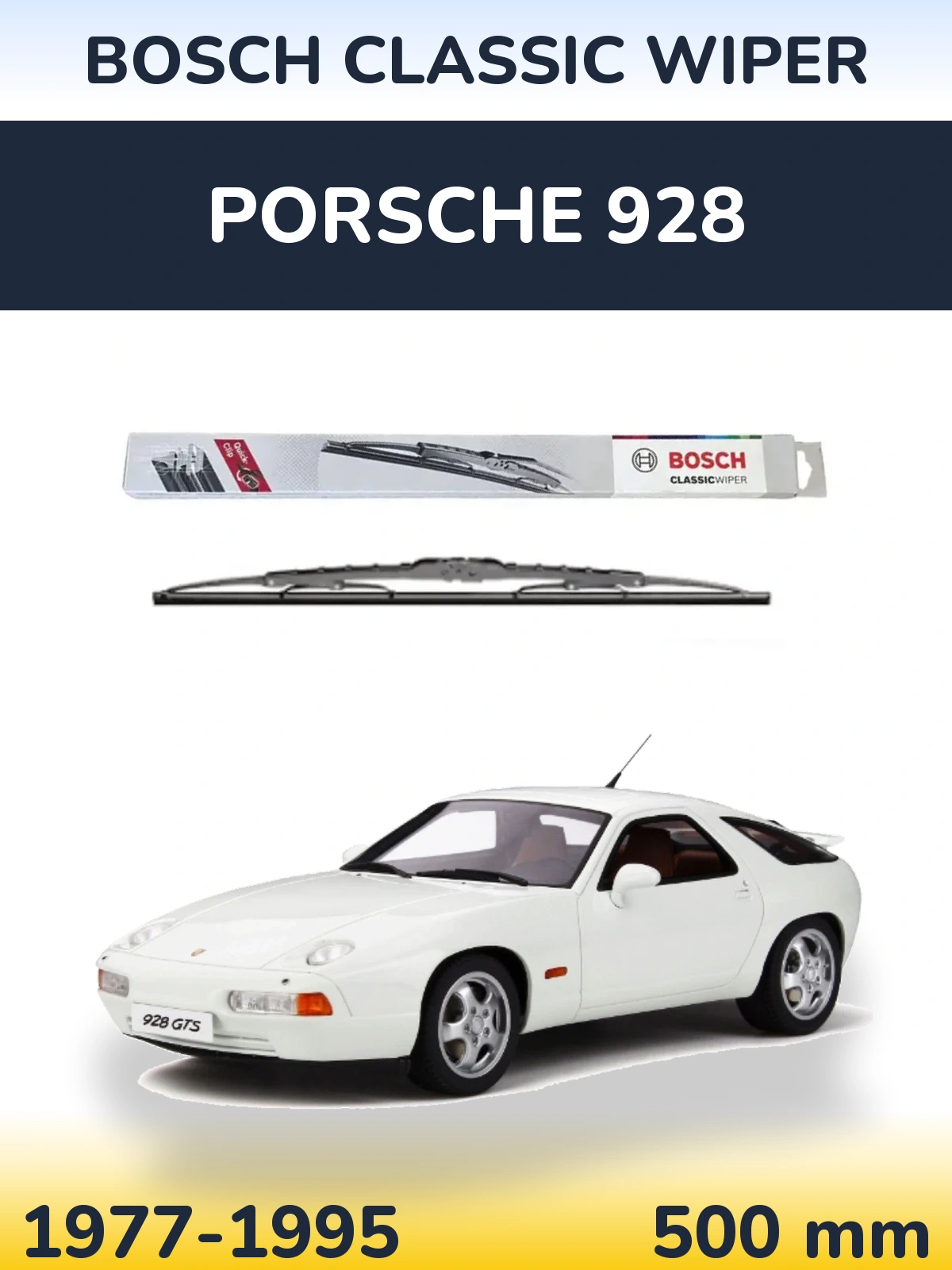 Zadní stěrač BOSCH Classic Wiper 500 mm pro Porsche 928 1977-1995