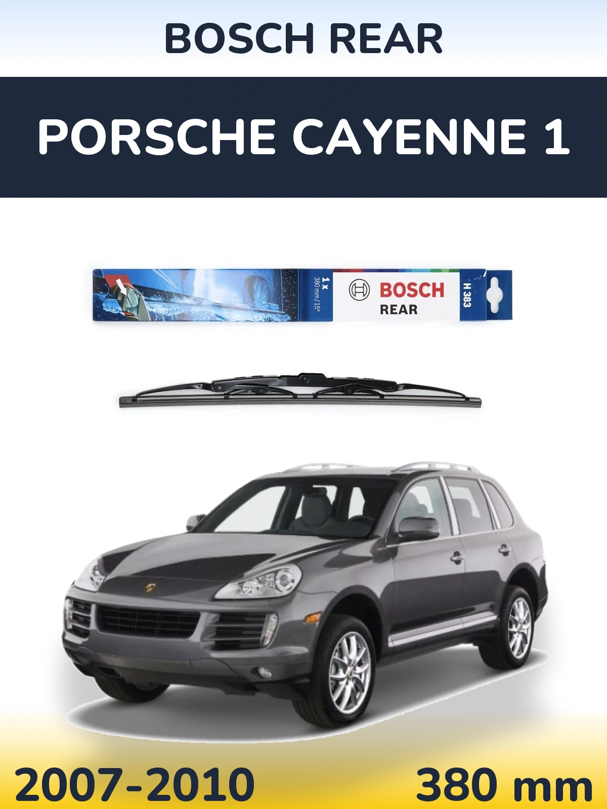Zadní stěrač BOSCH Rear 380 mm pro Porsche Cayenne 1 2007-2010